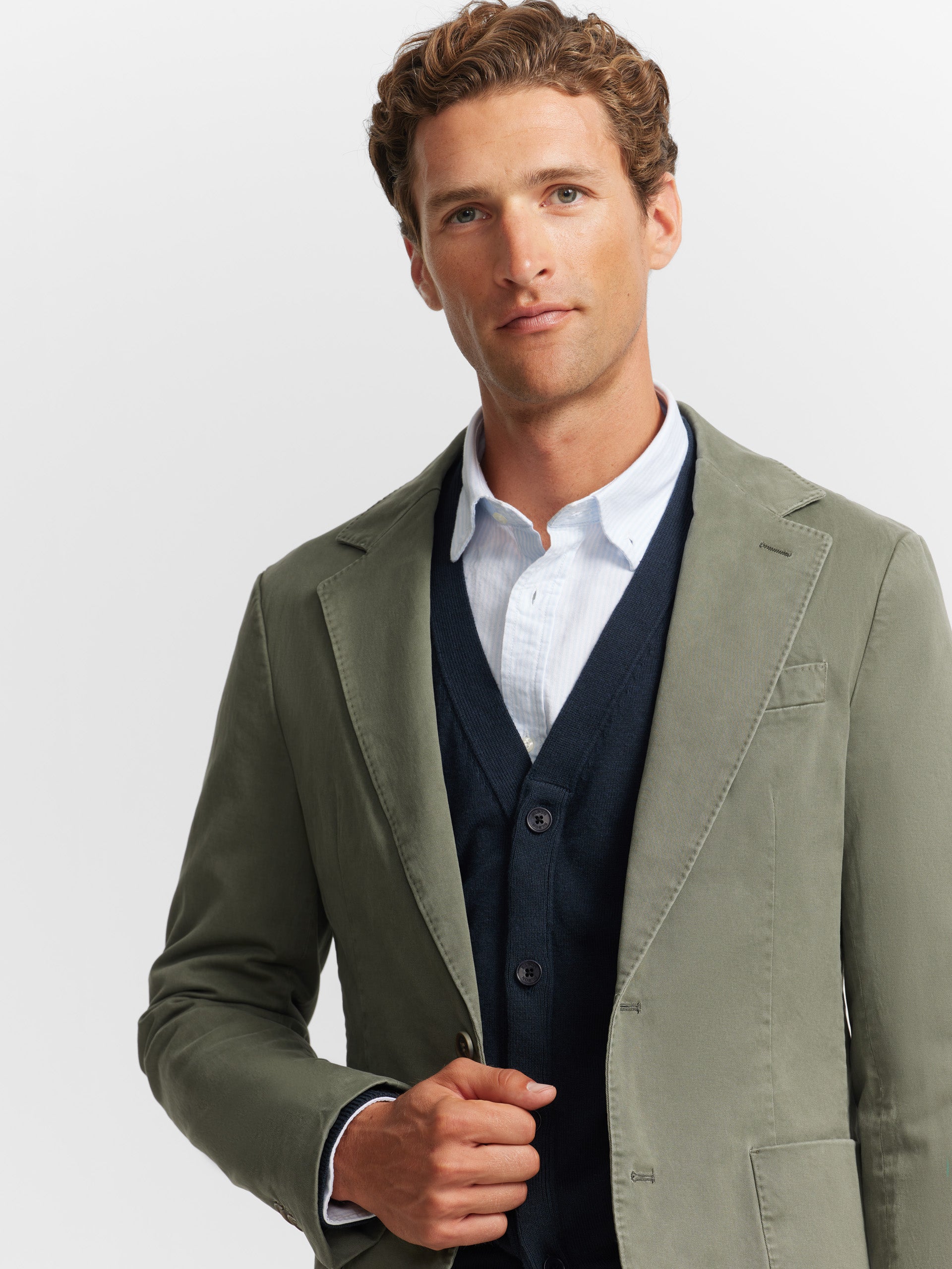 Khaki casual blazer