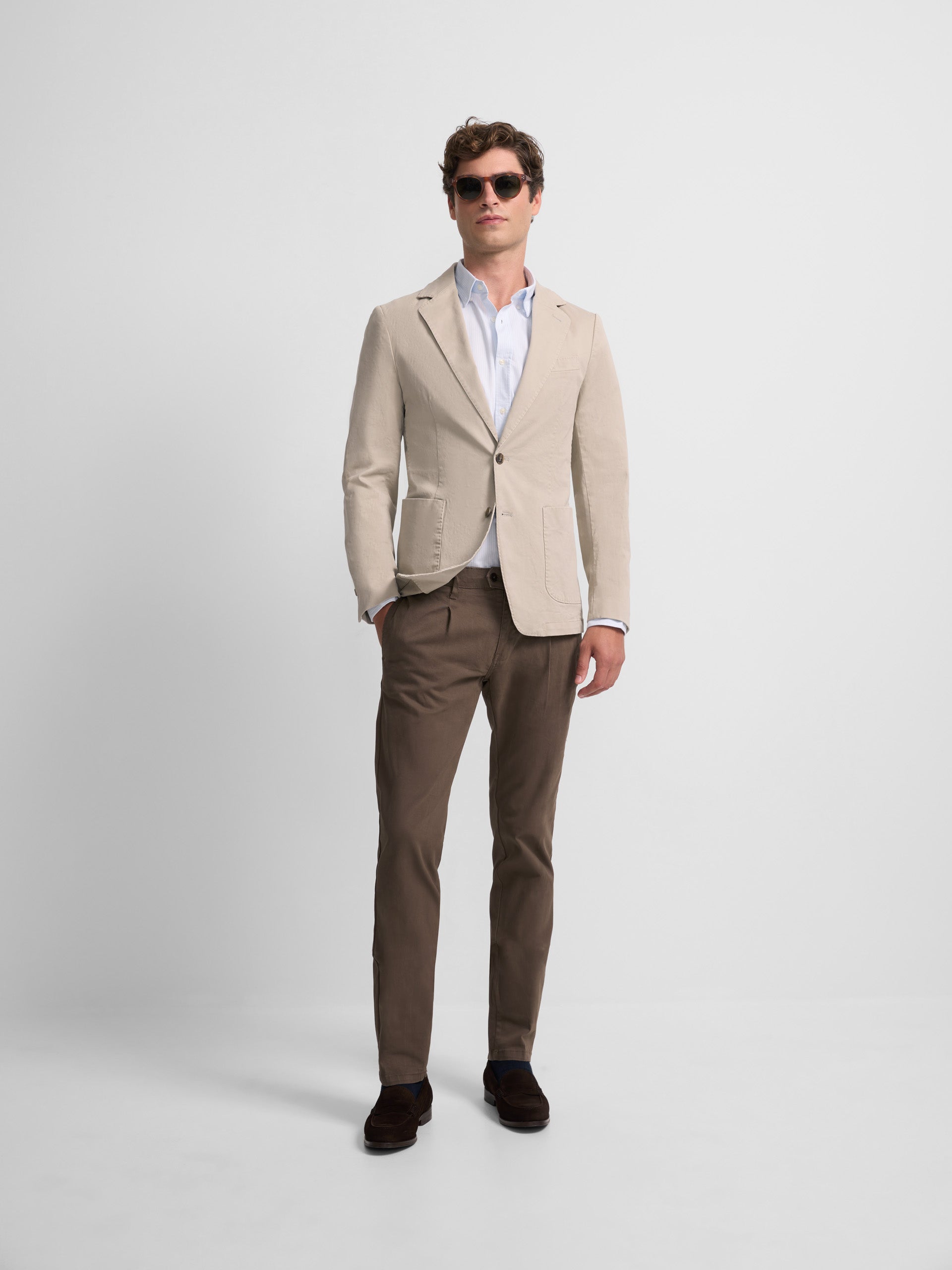 Blazer décontracté beige moyen