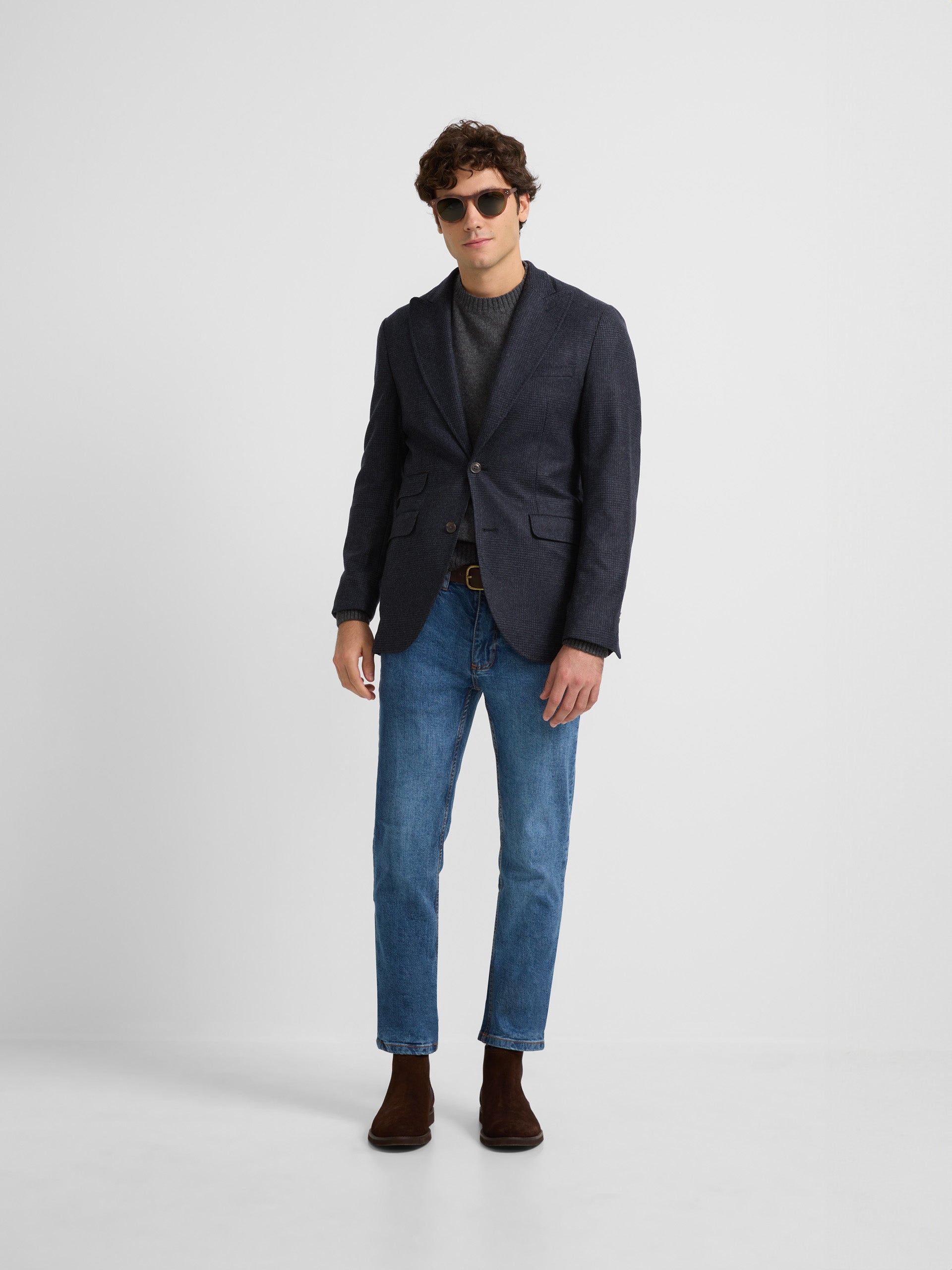 Blazer gallois bleu marine