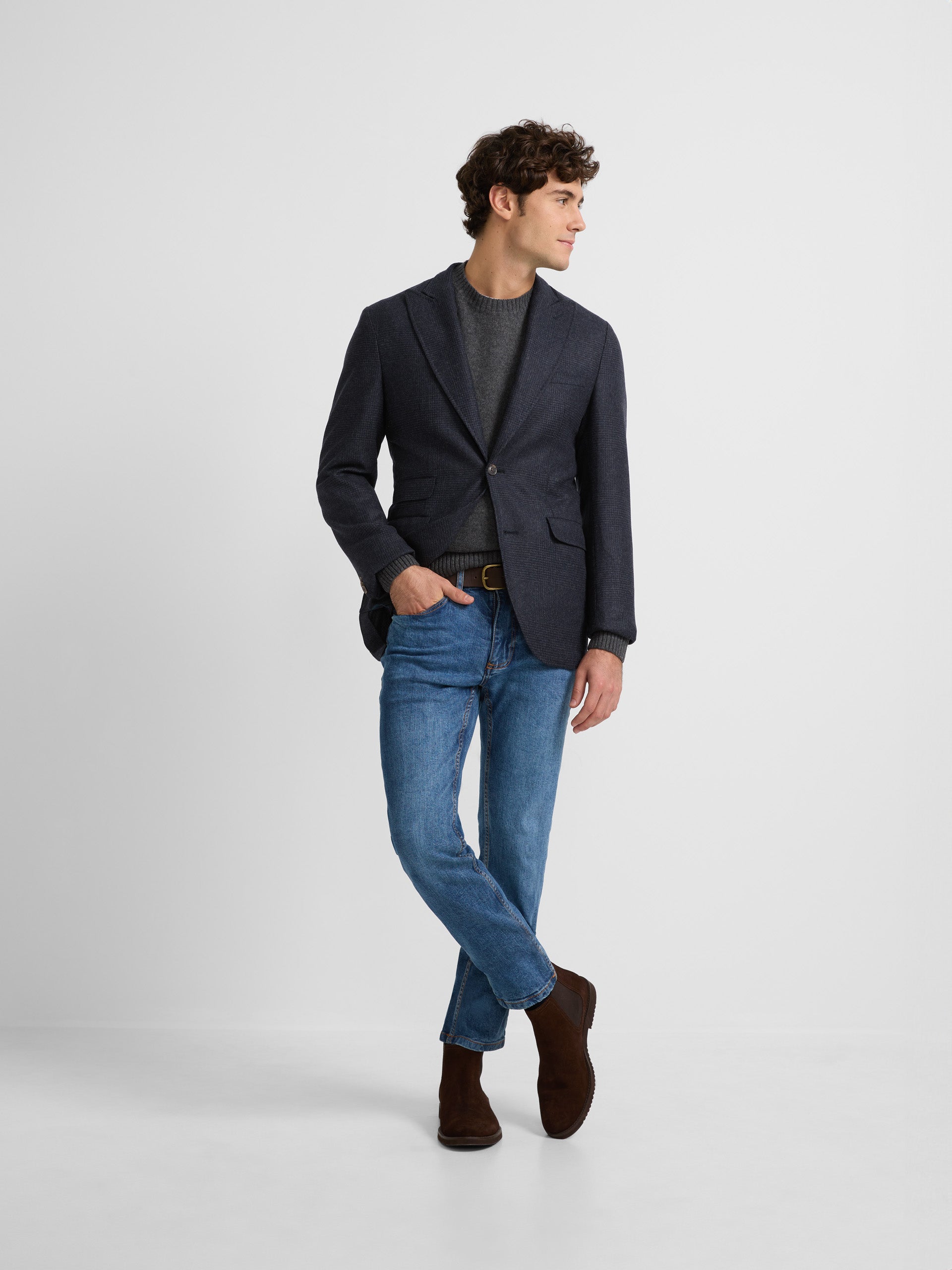 Blazer gallois bleu marine