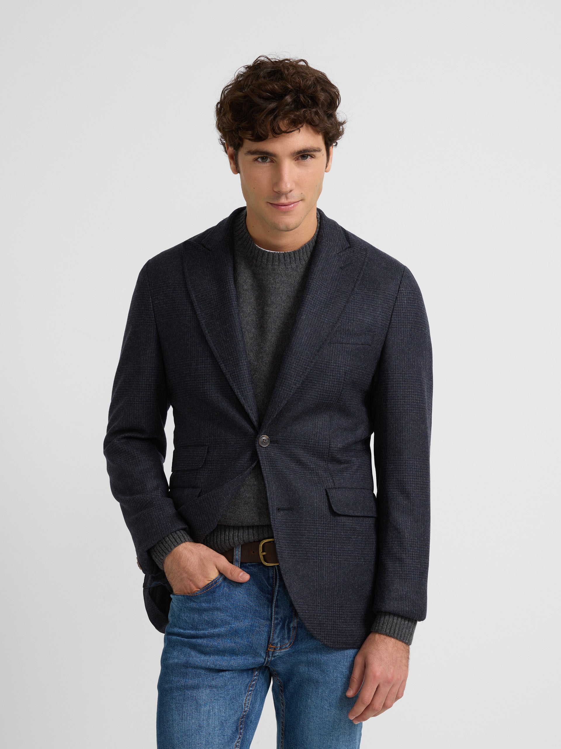 Blazer gallois bleu marine