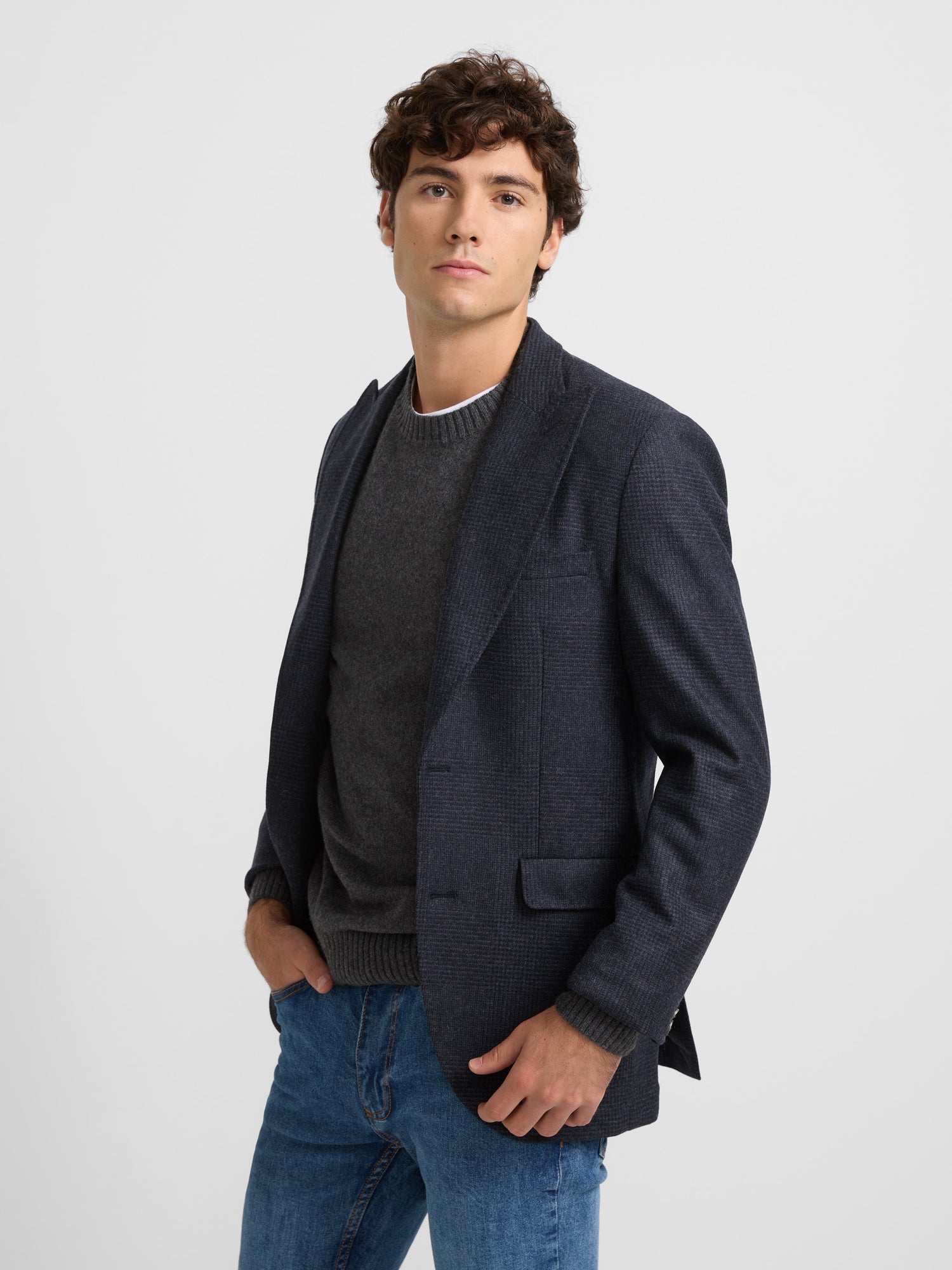 Blazer gallois bleu marine