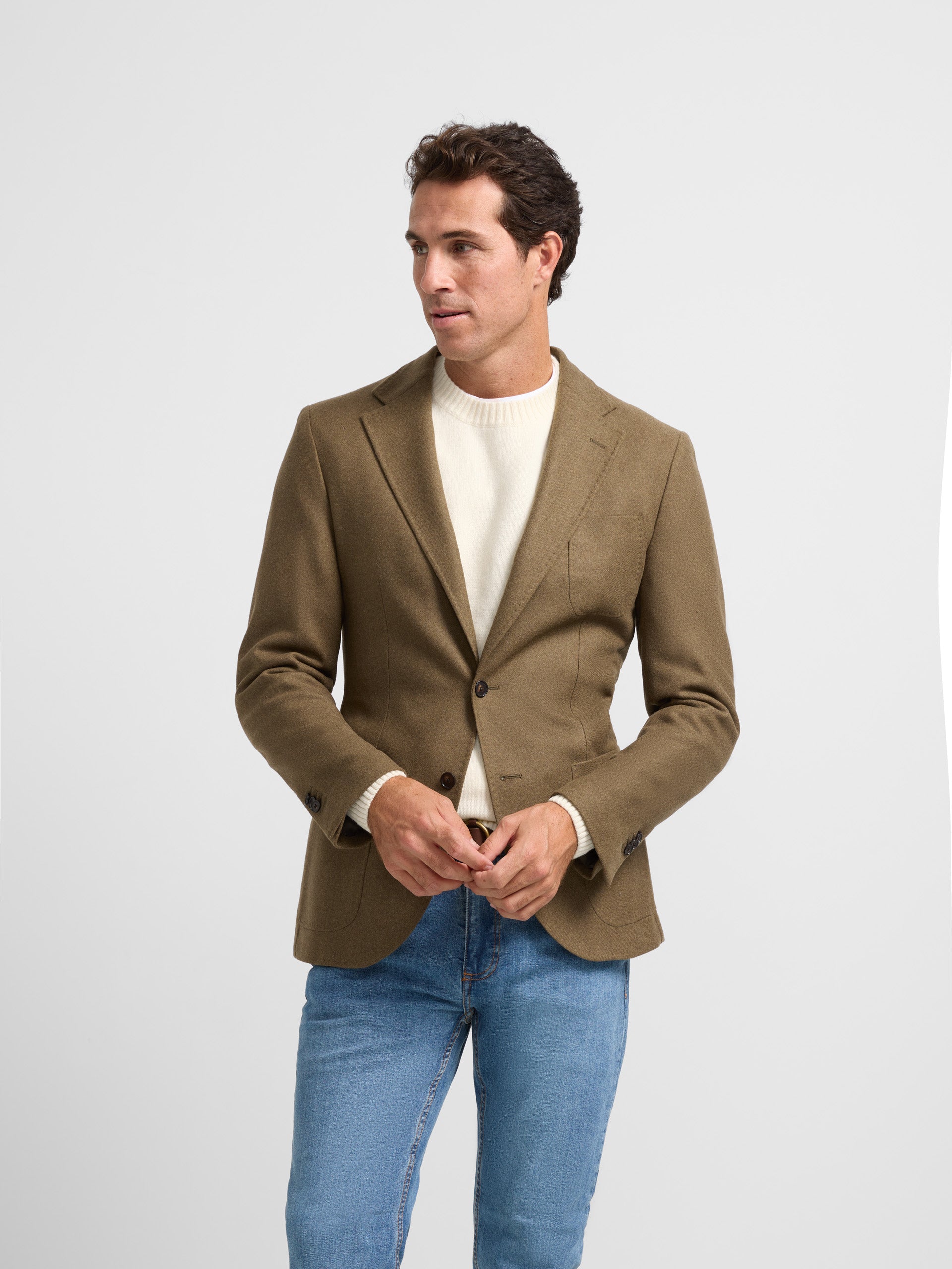 Blazer vert lisse classique