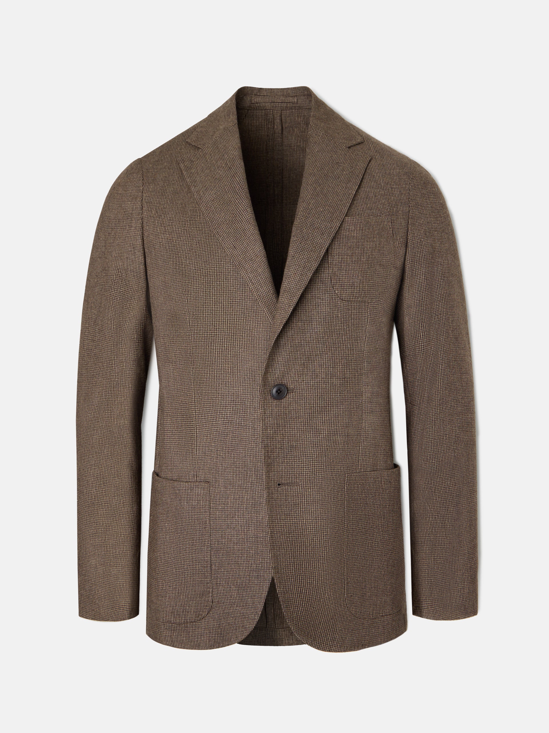 Blazer pied-de-poule beige