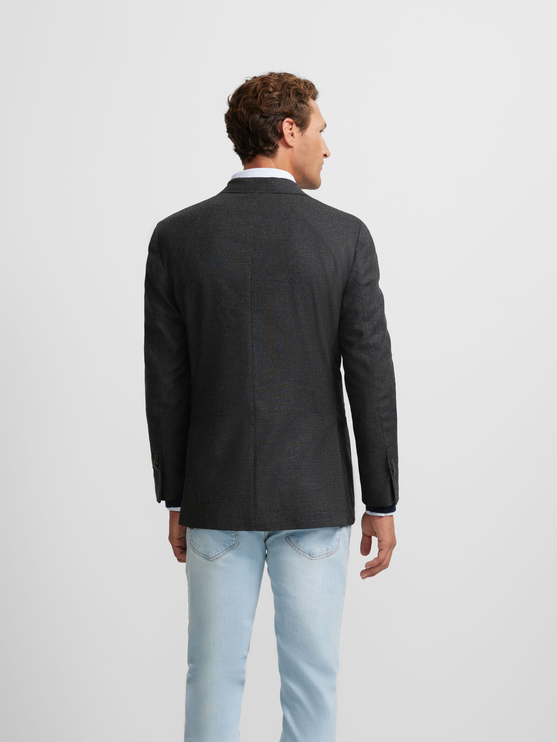 Blazer pied-de-poule gris