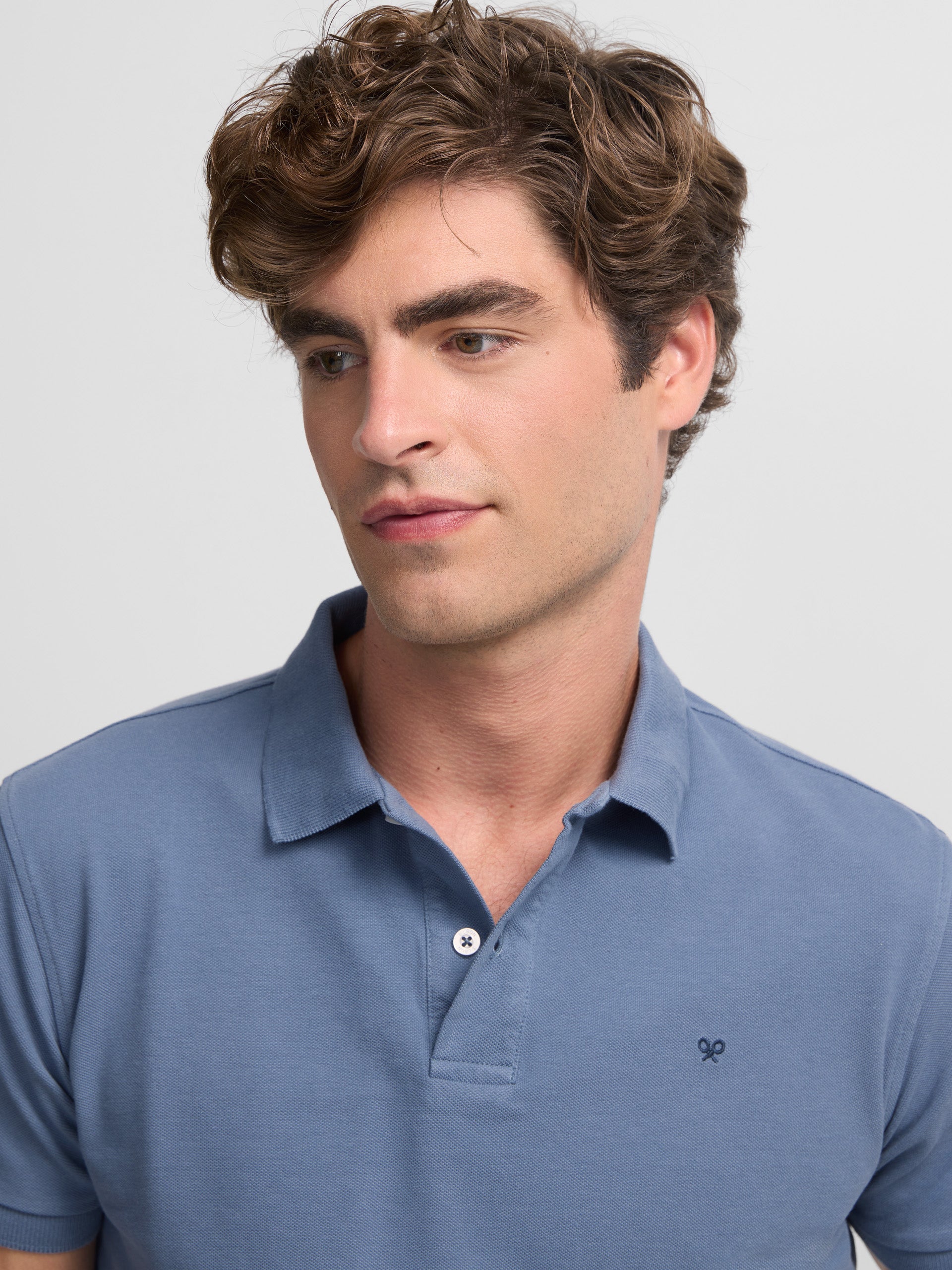 Classic plain blue polo