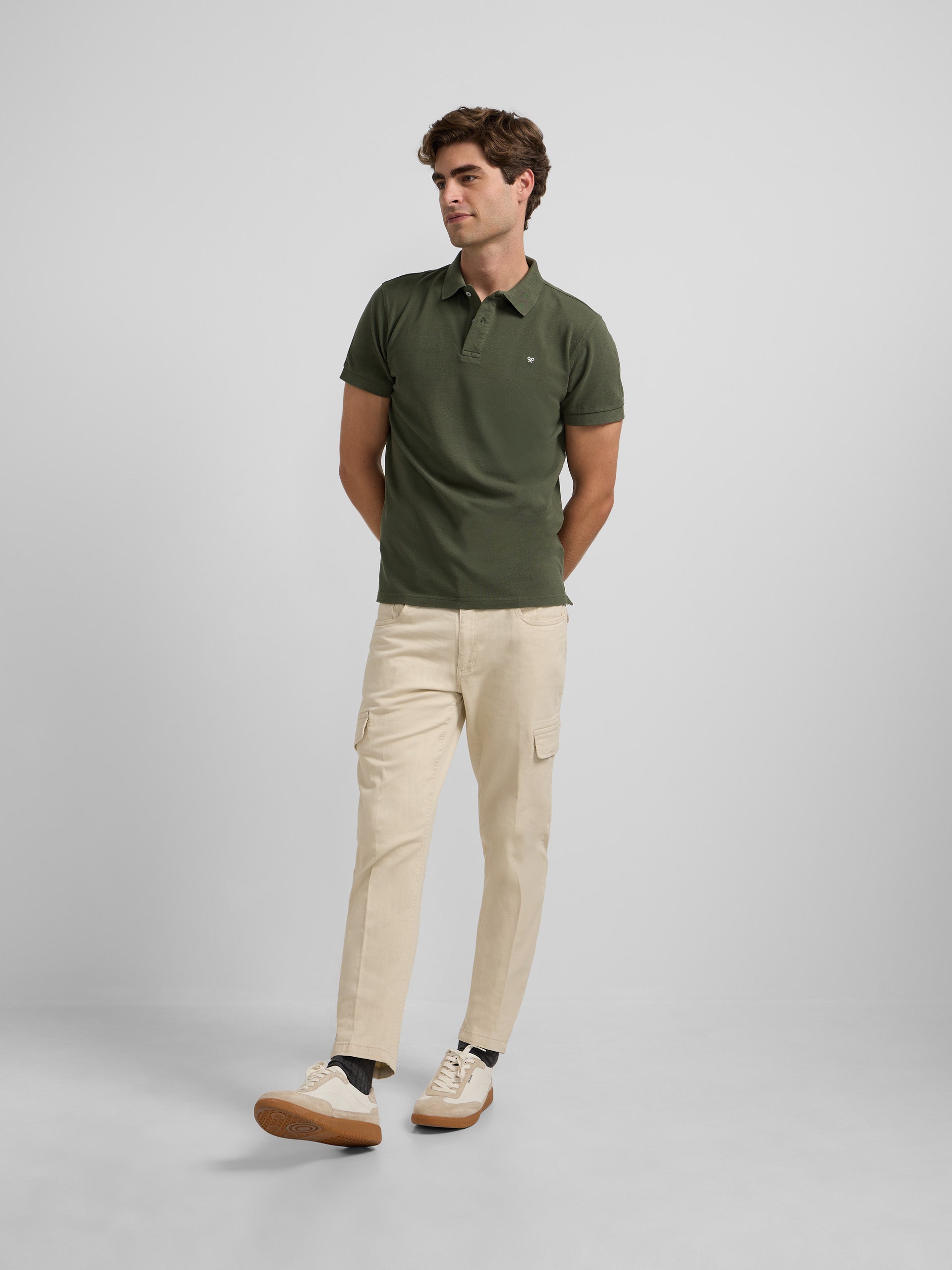 Polo classique uni vert foncé