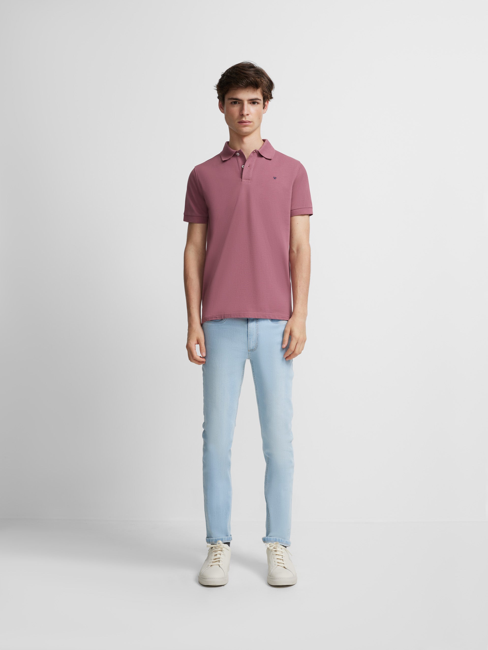 Classic plain burgundy polo