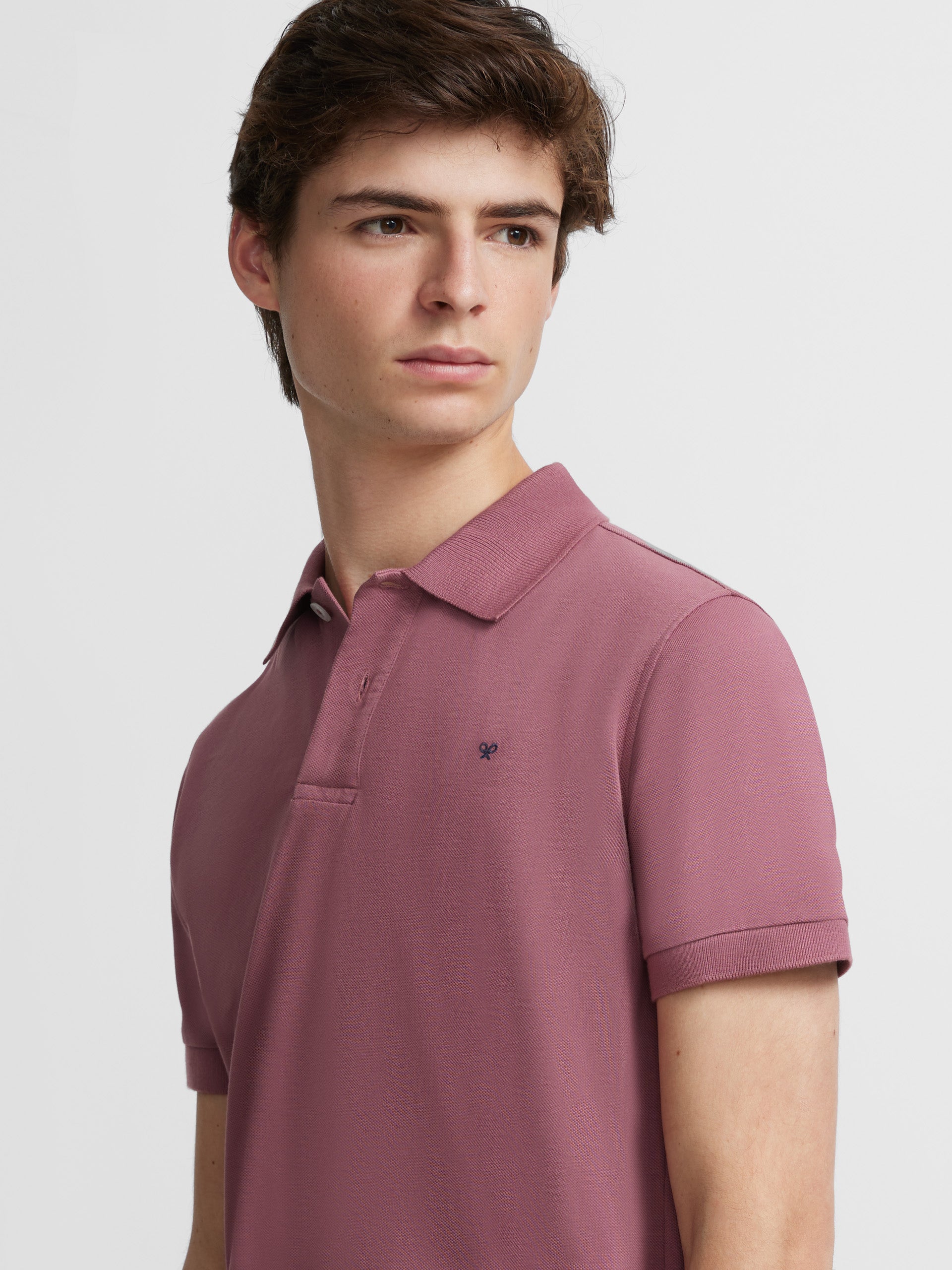 Polo classique uni bordeaux