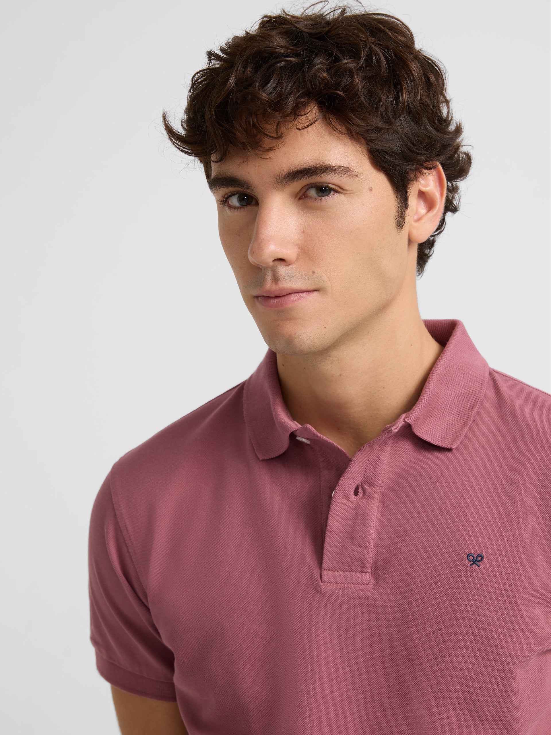 Polo classique uni bordeaux