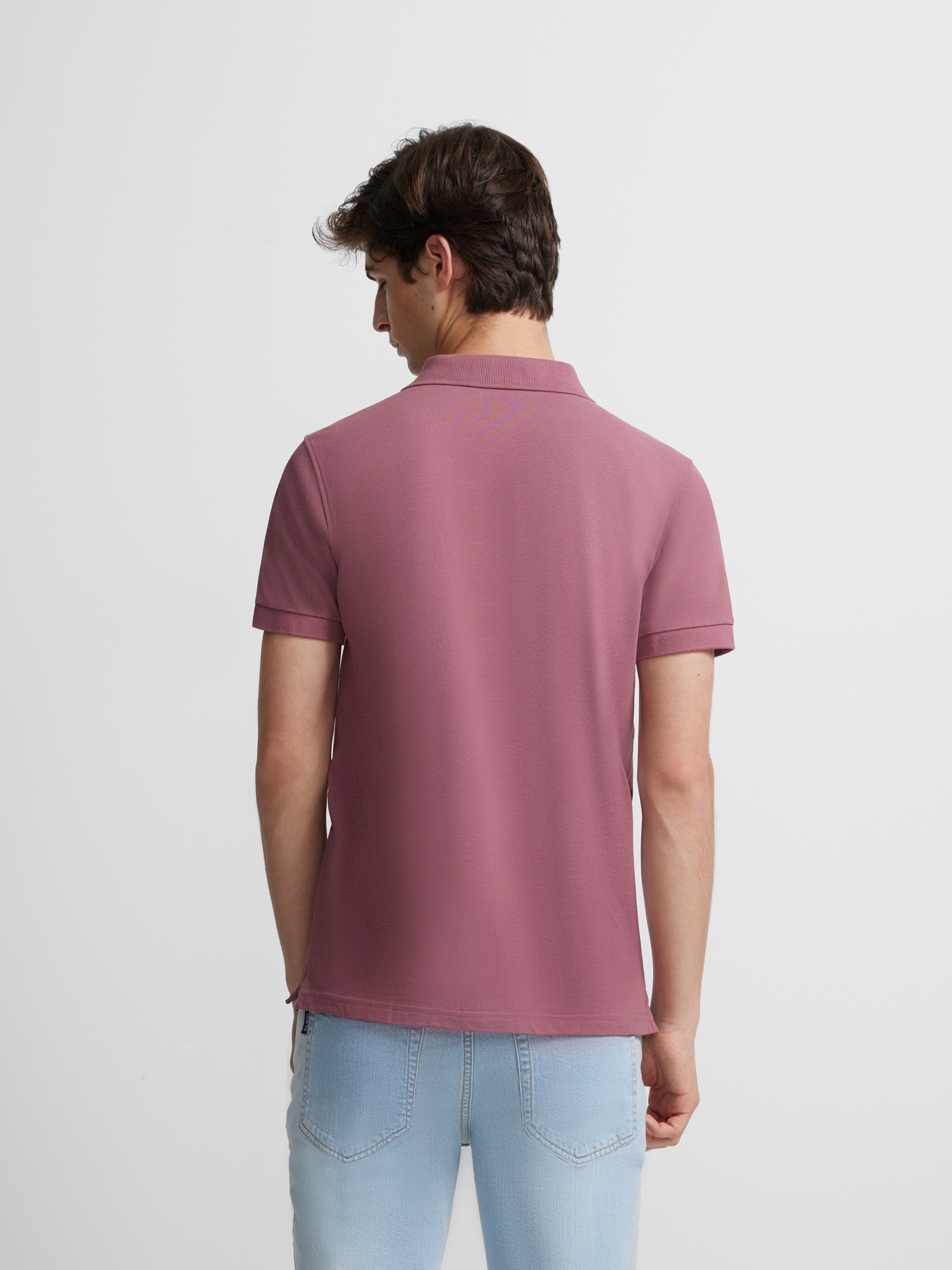 Classic plain burgundy polo