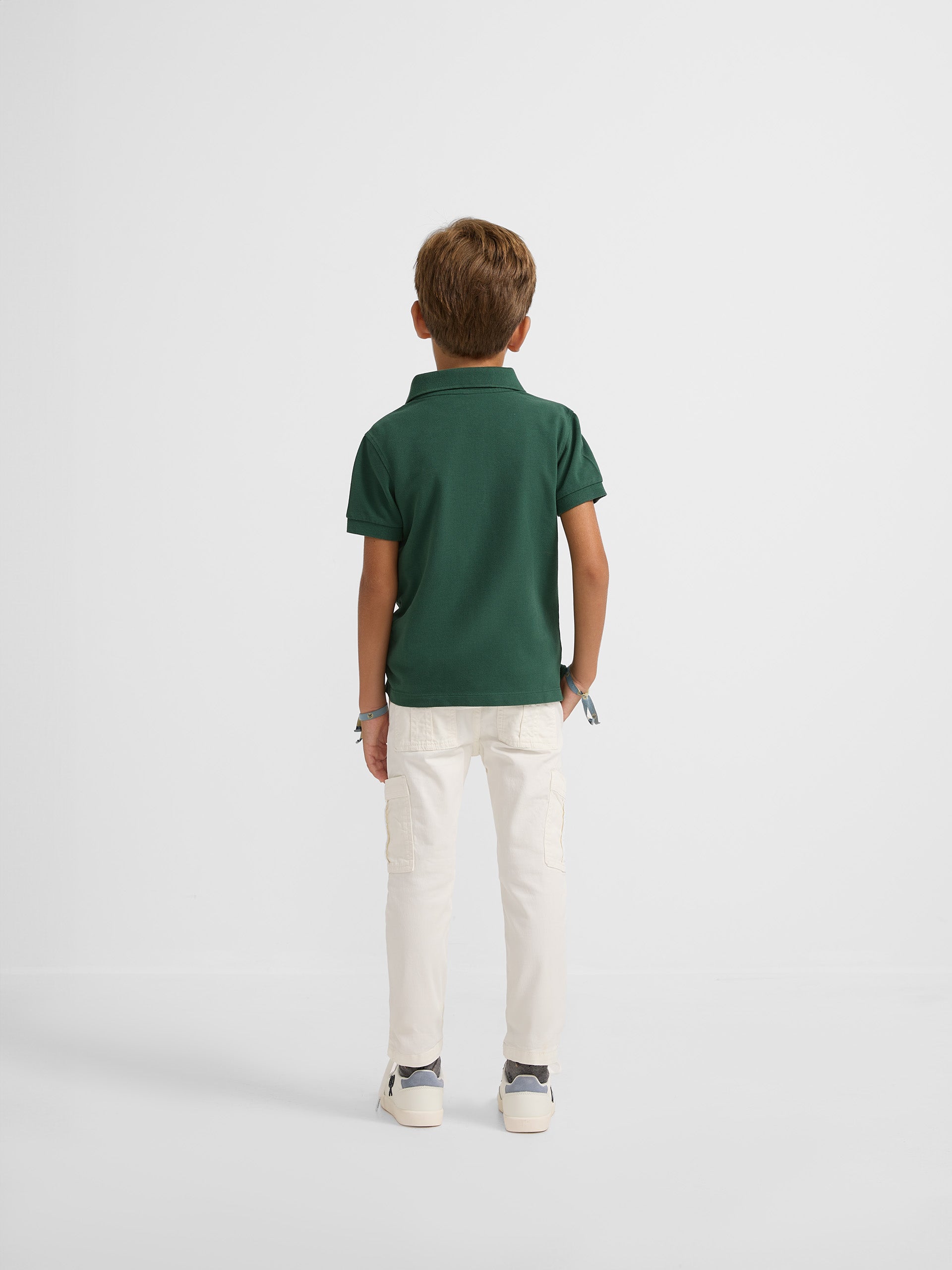 Polo kids clasico miniraqueta verde oscuro