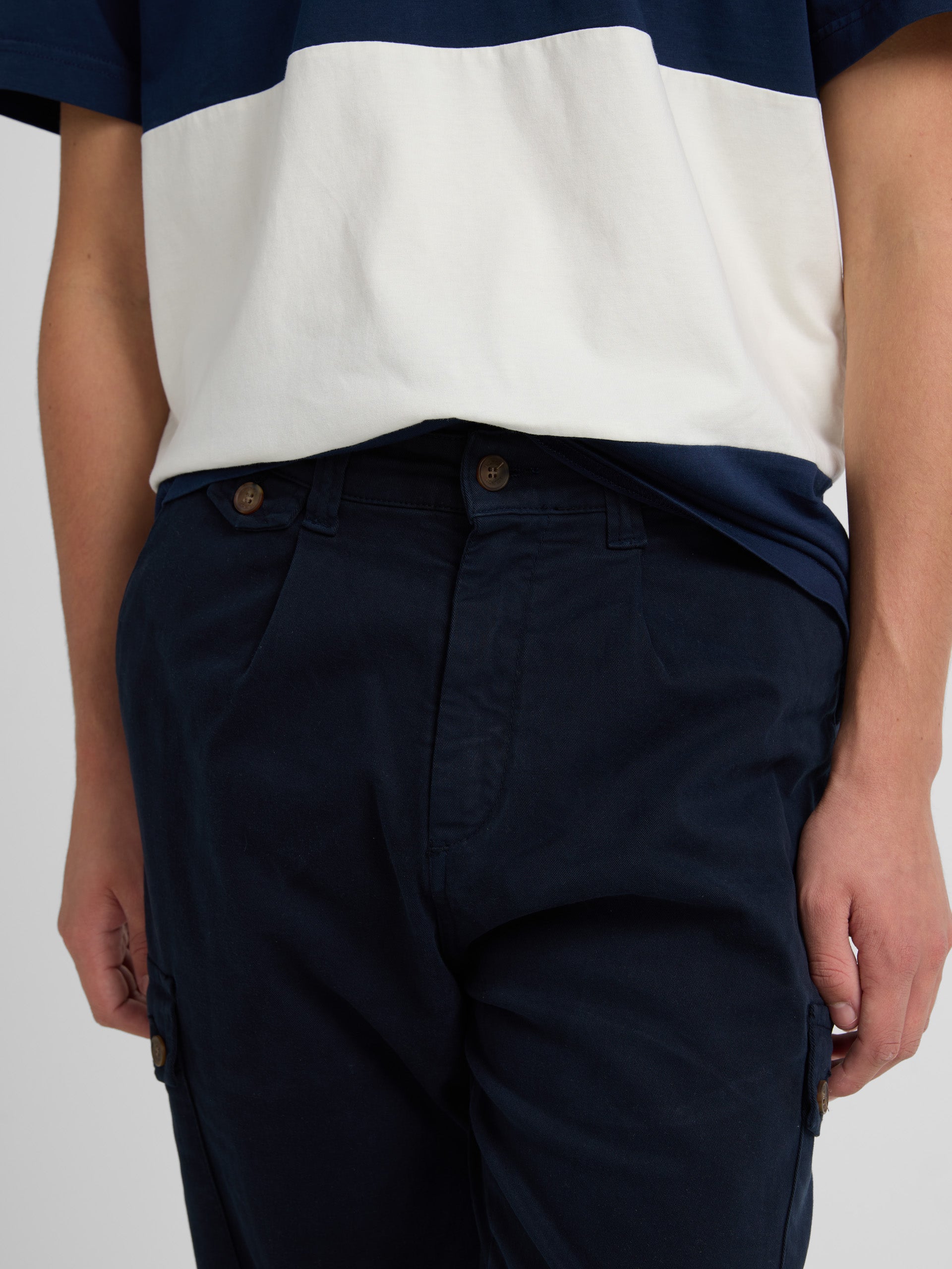 Pantalon de sport baggy bleu marine