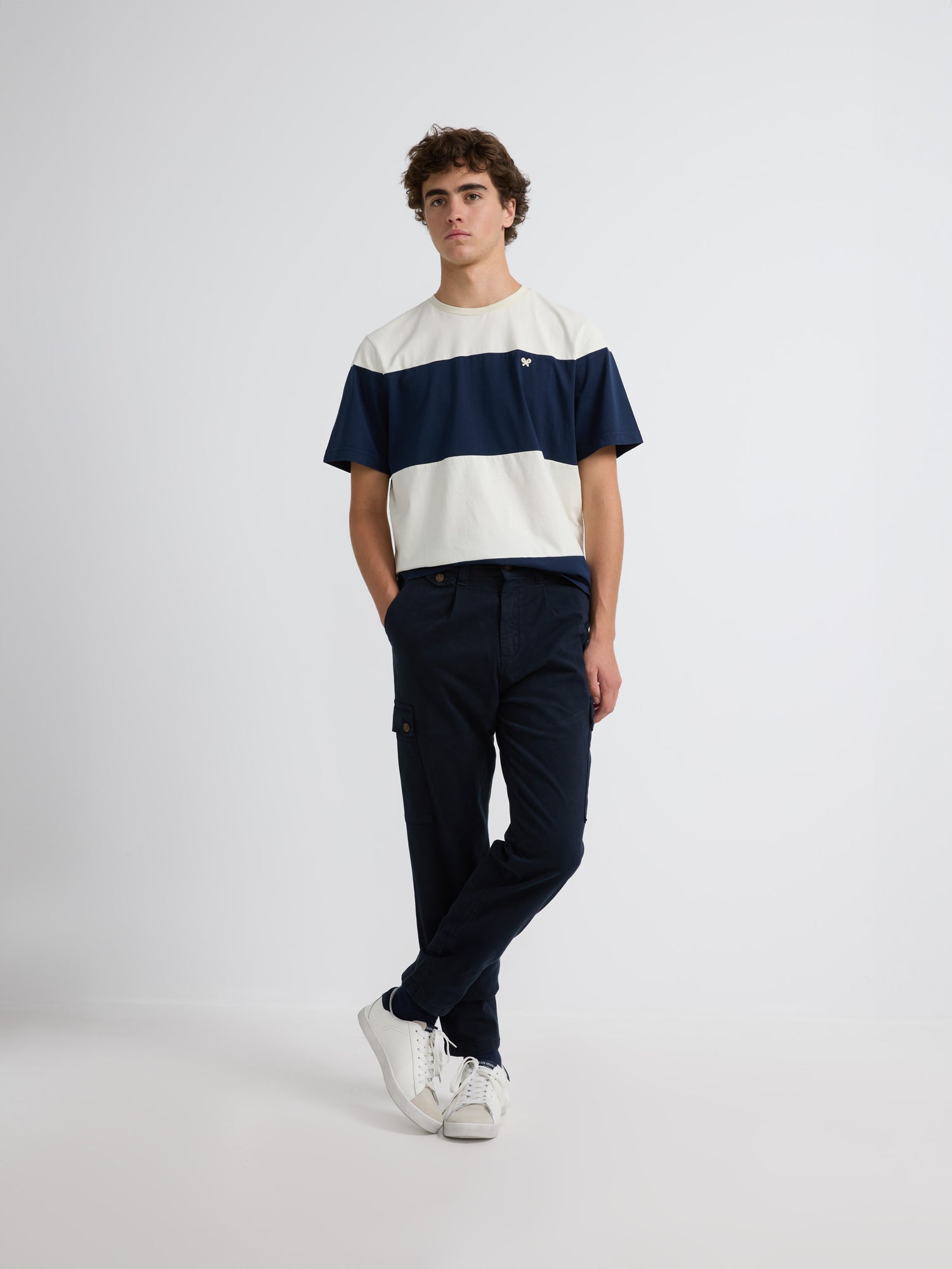 Navy blue baggy sport pants