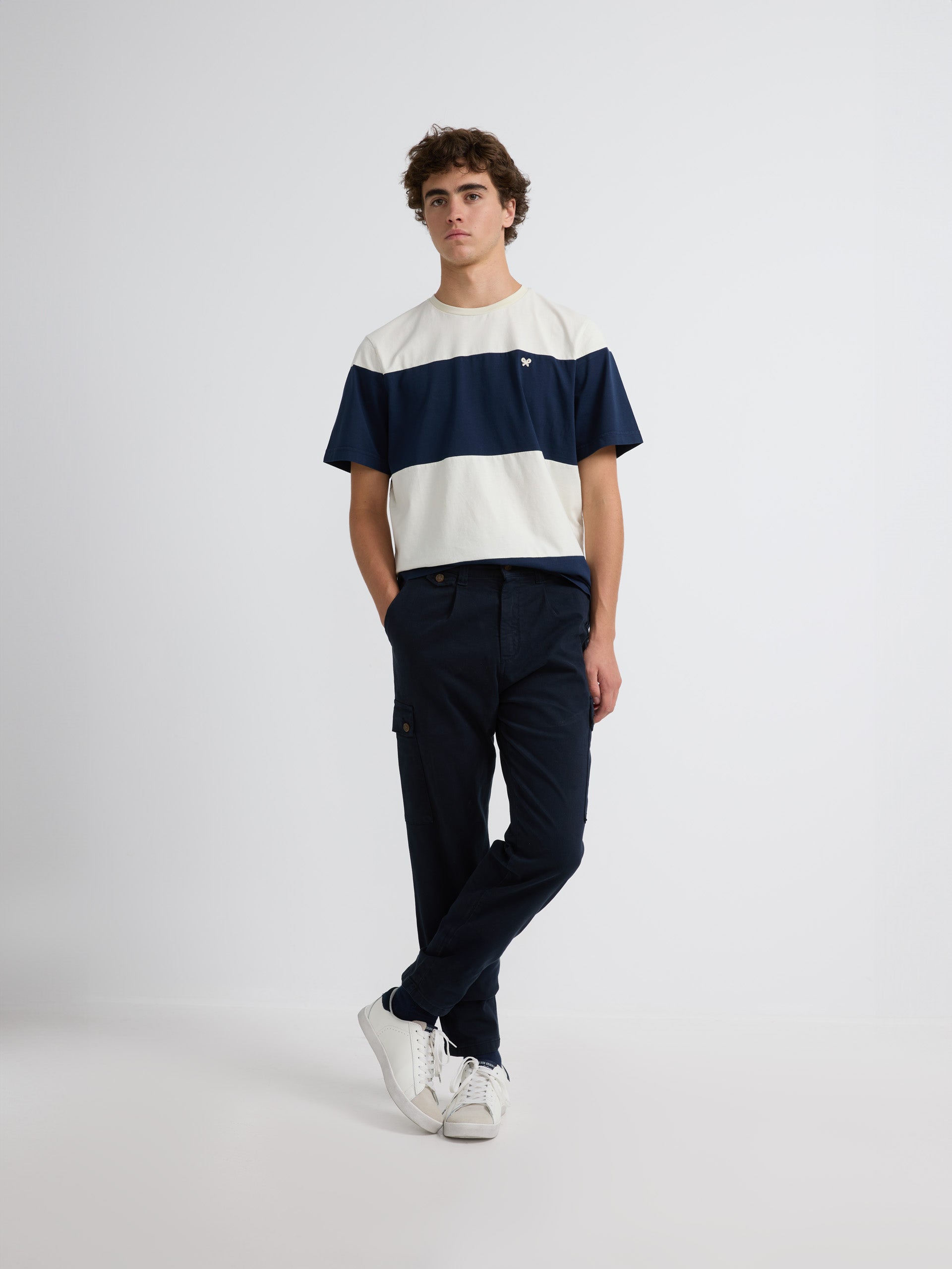 Navy blue baggy sport pants