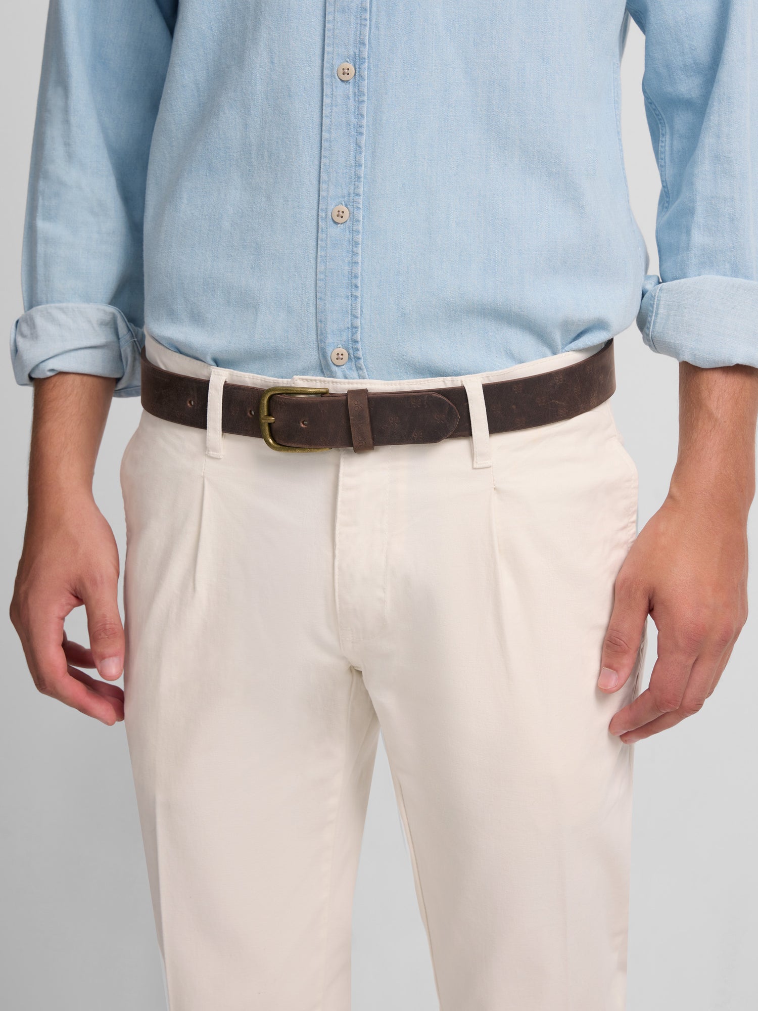 Stone-trimmed chino sport pants