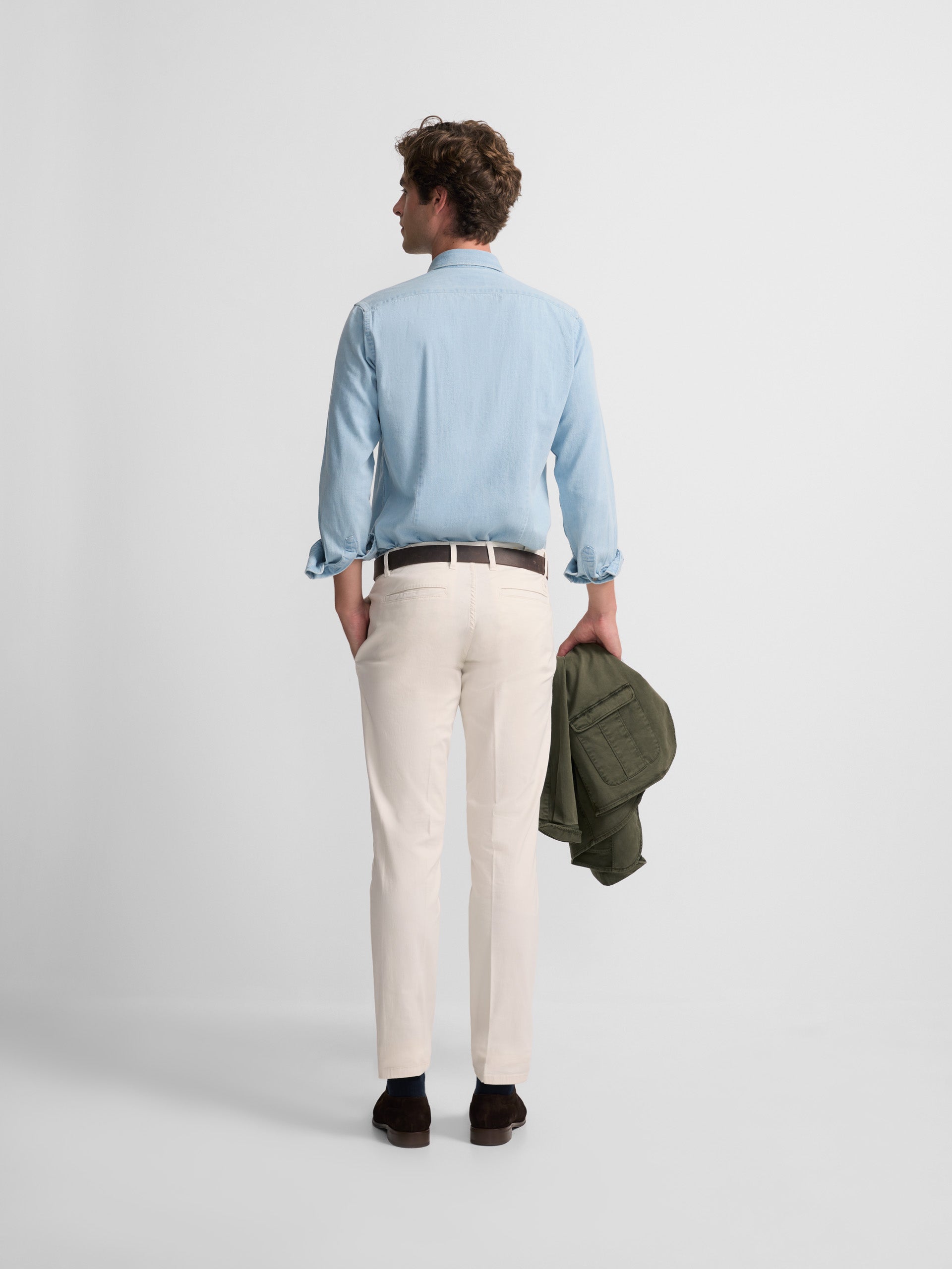 Stone-trimmed chino sport pants