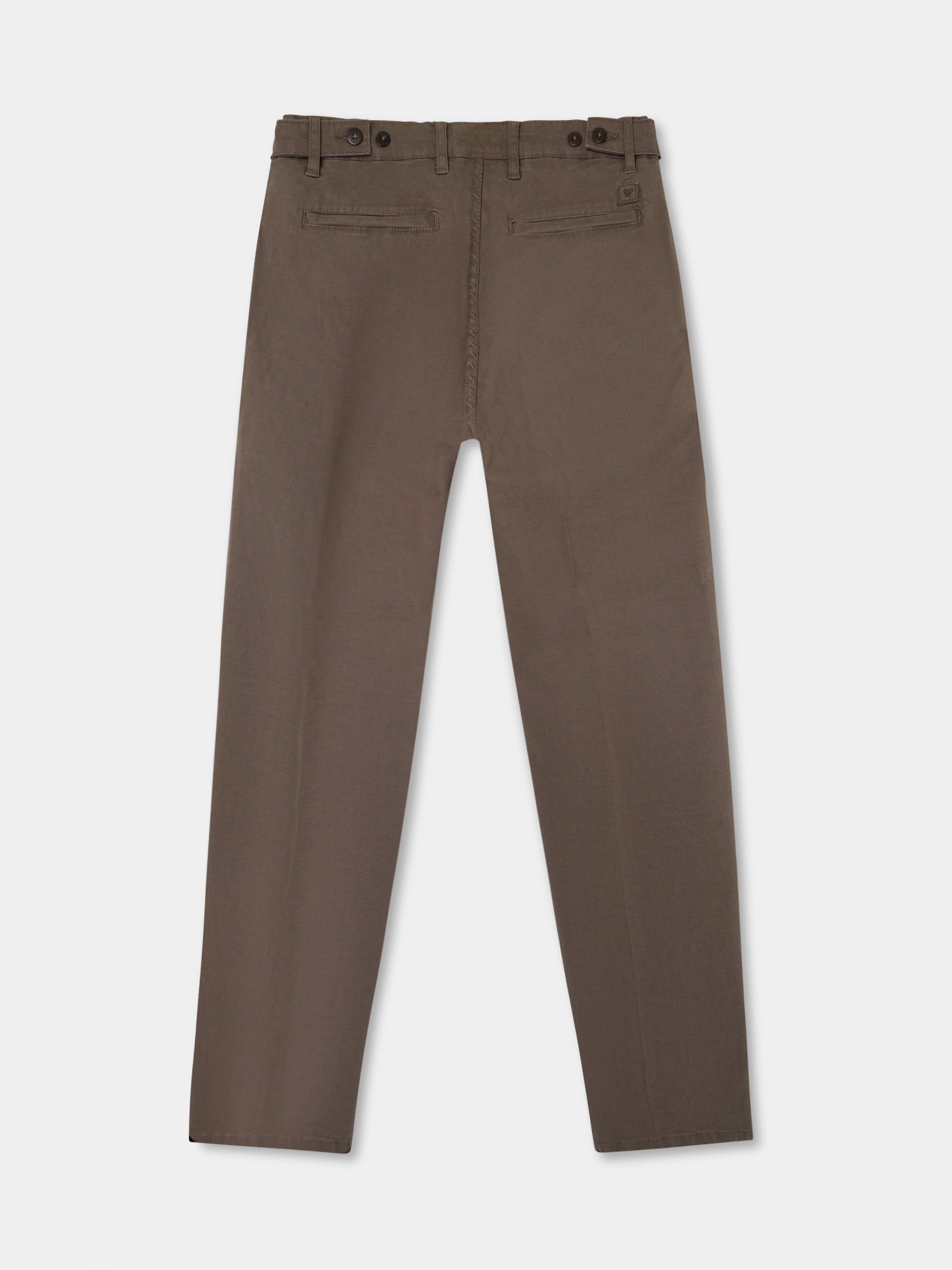 Brown pleated chino sport pants