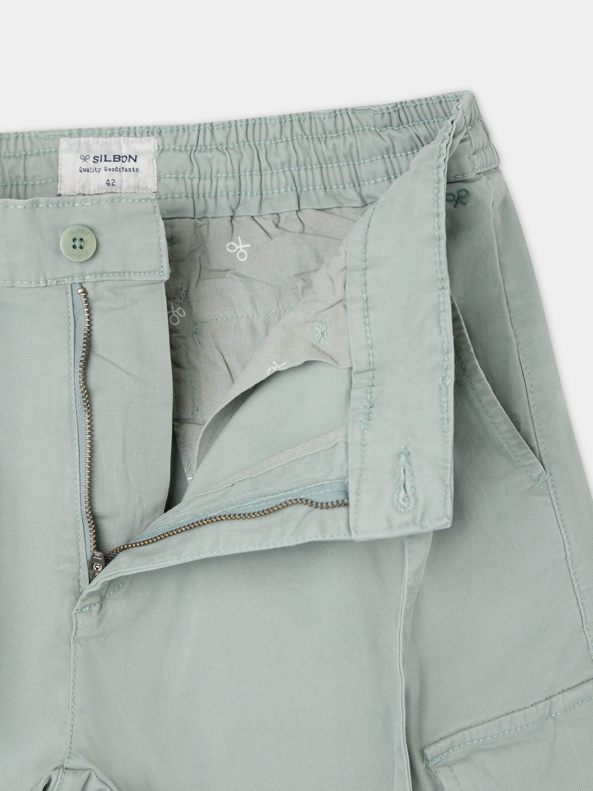 Pantalon sport jogger cargo verde gris