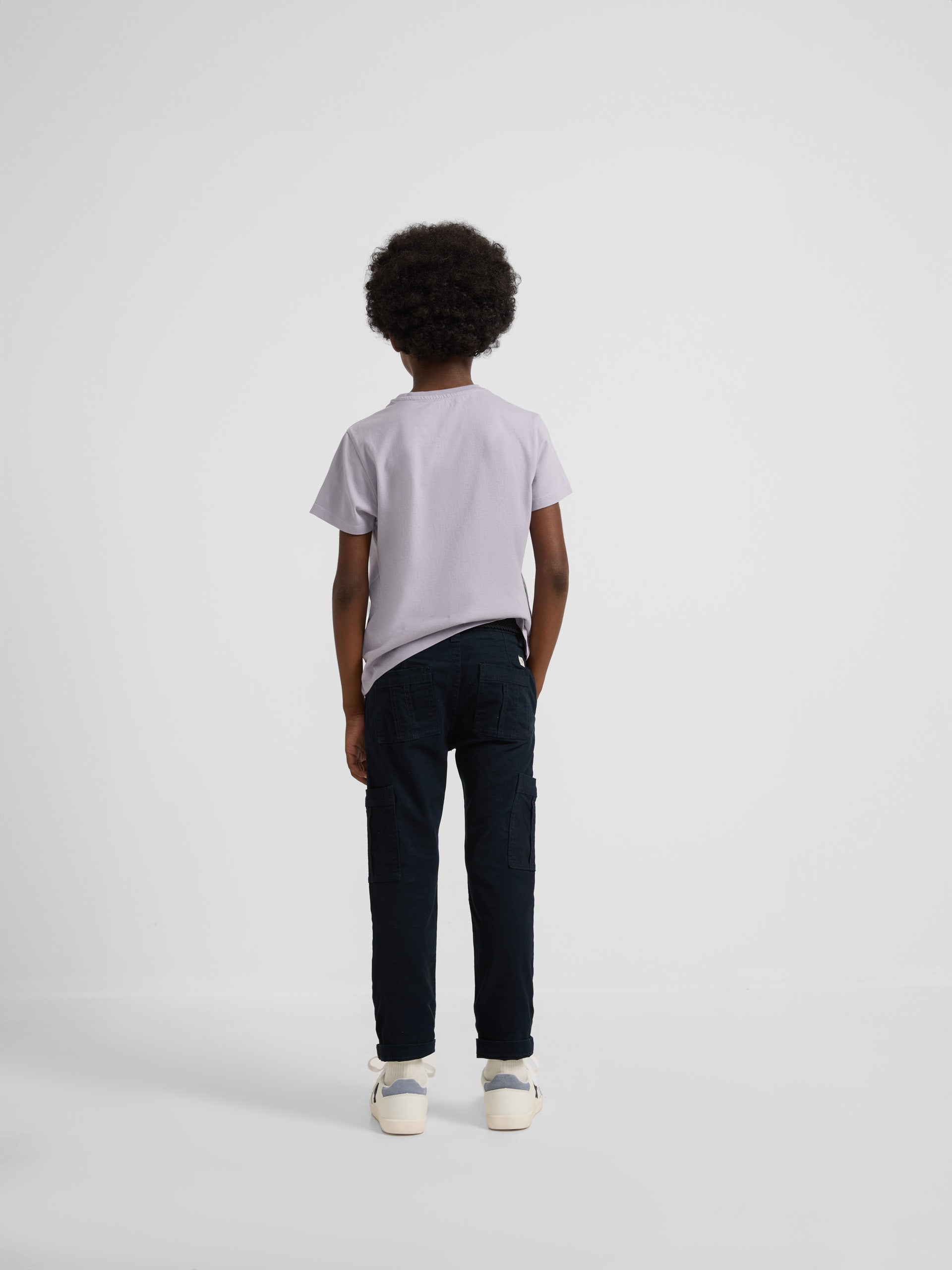 Pantalon de sport cargo bleu marine enfant