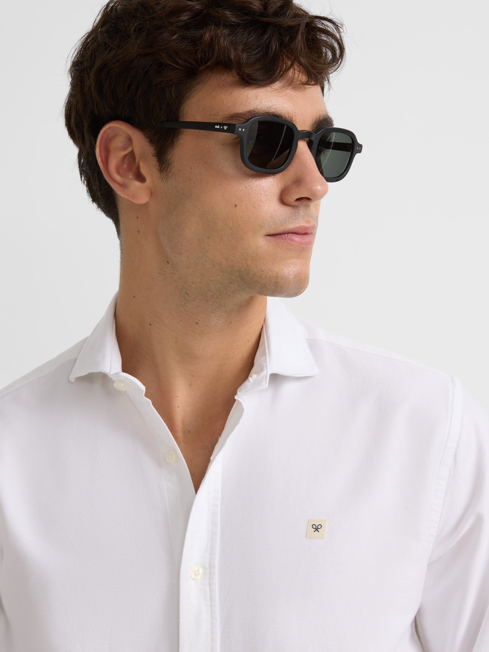 White patch oxford sport shirt