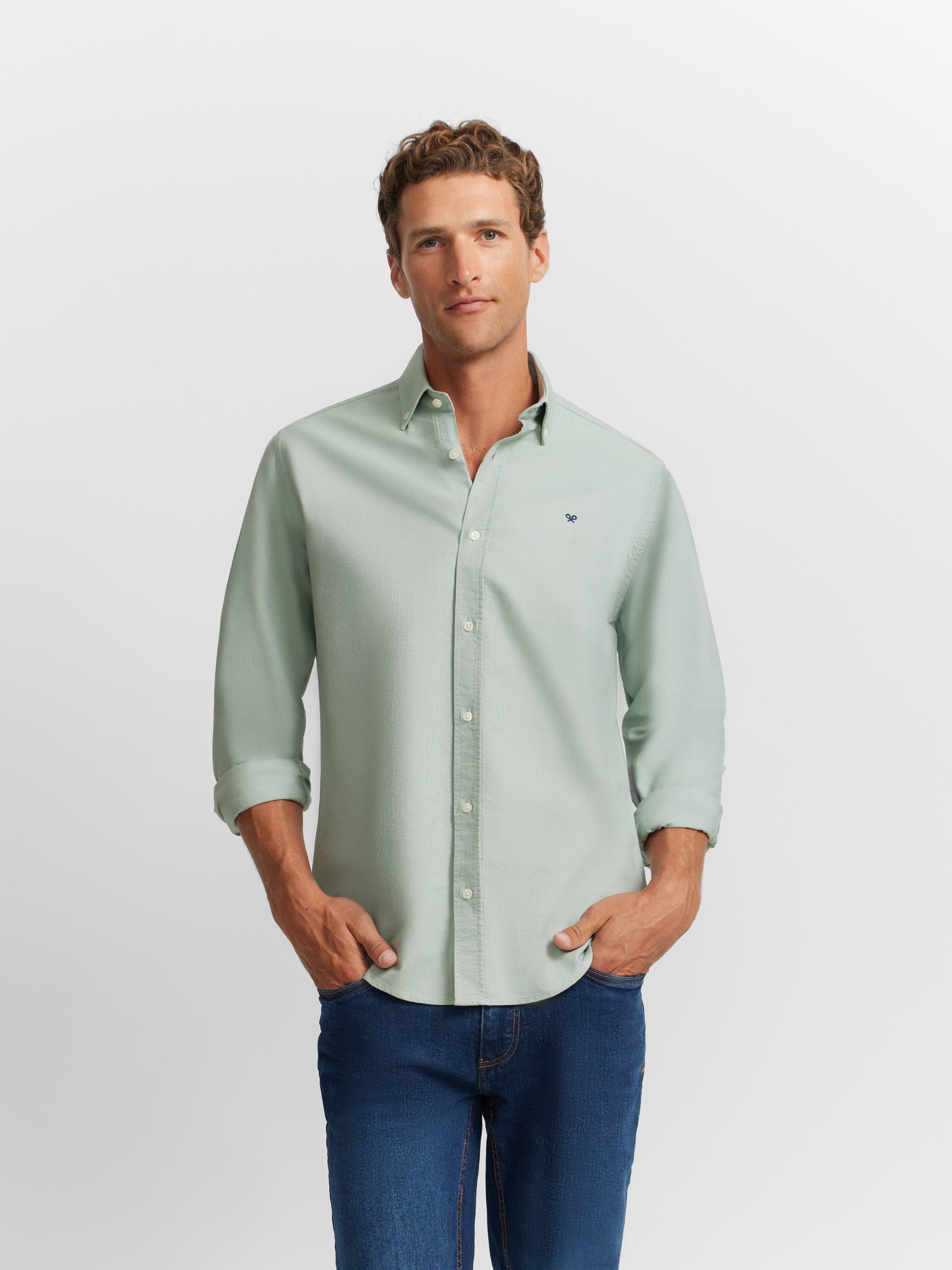 Camisa sport oxford verde