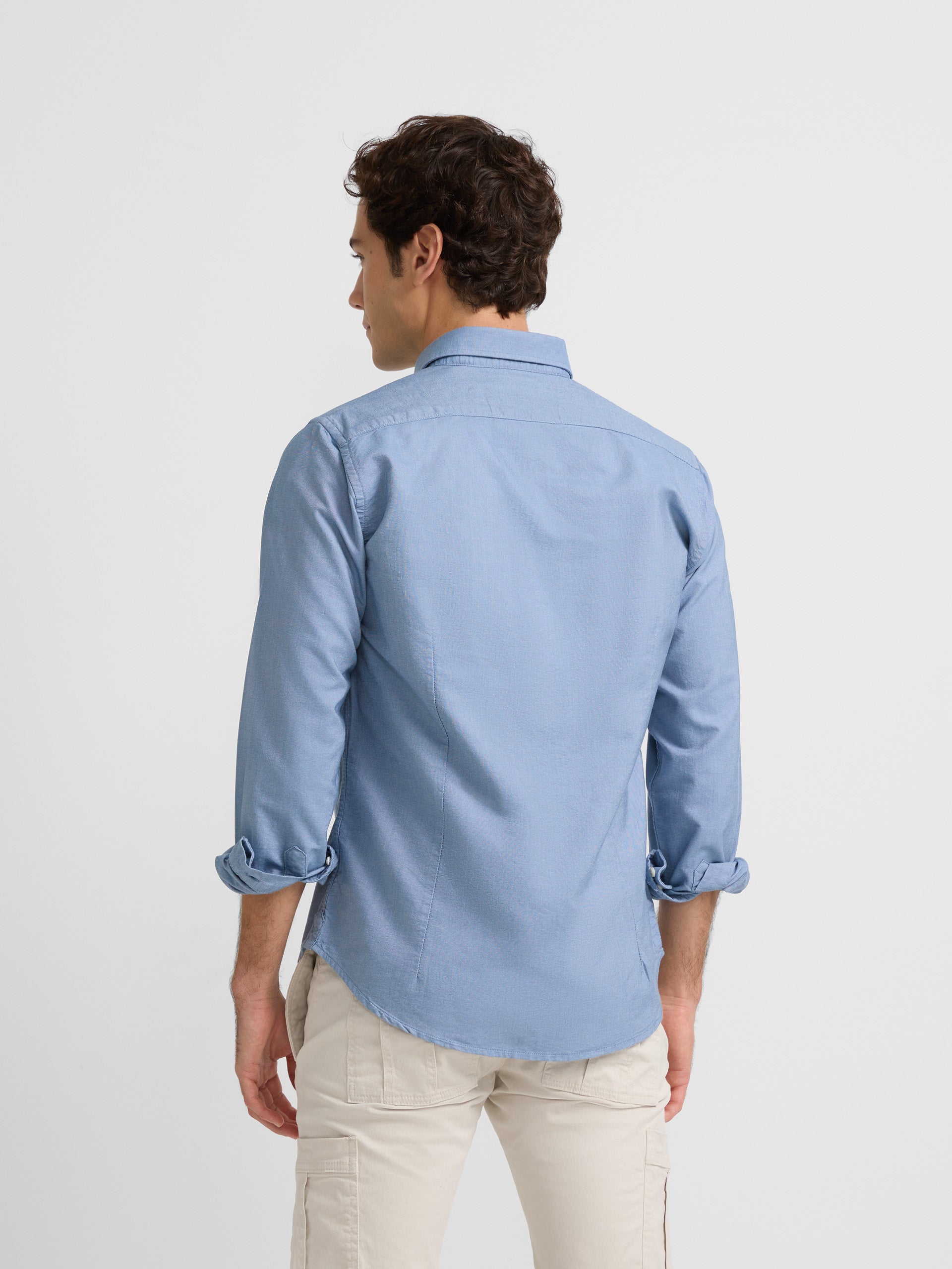 Chemise sport oxford bleu marine