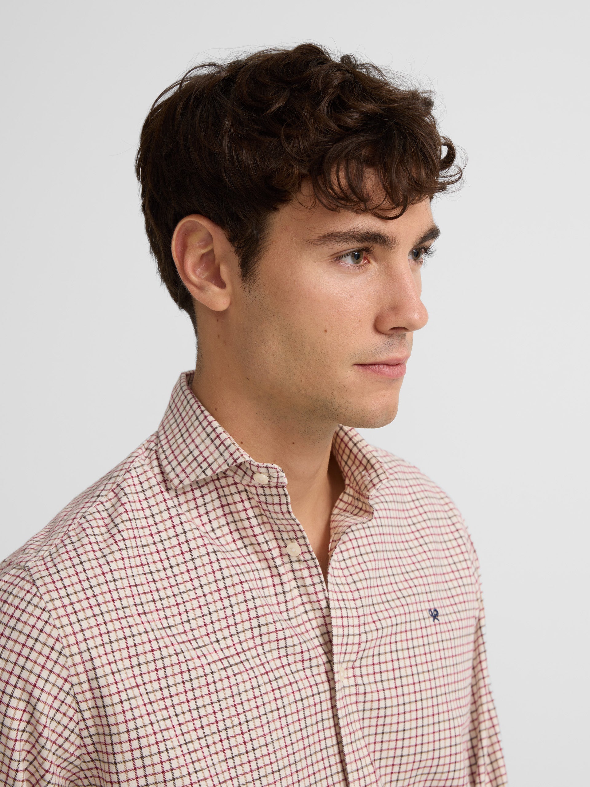 Hunter warm burgundy check sport shirt