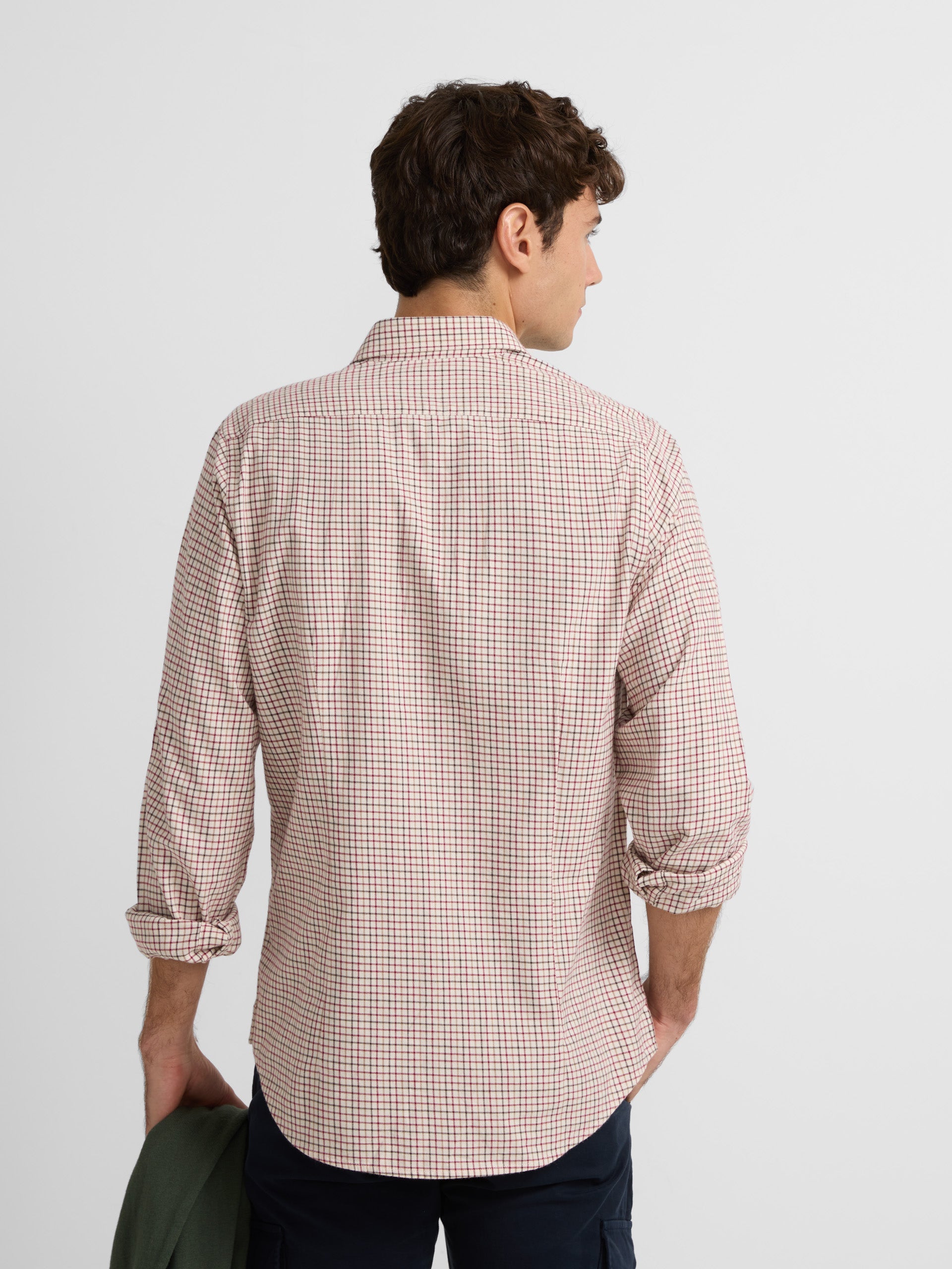 Hunter warm burgundy check sport shirt