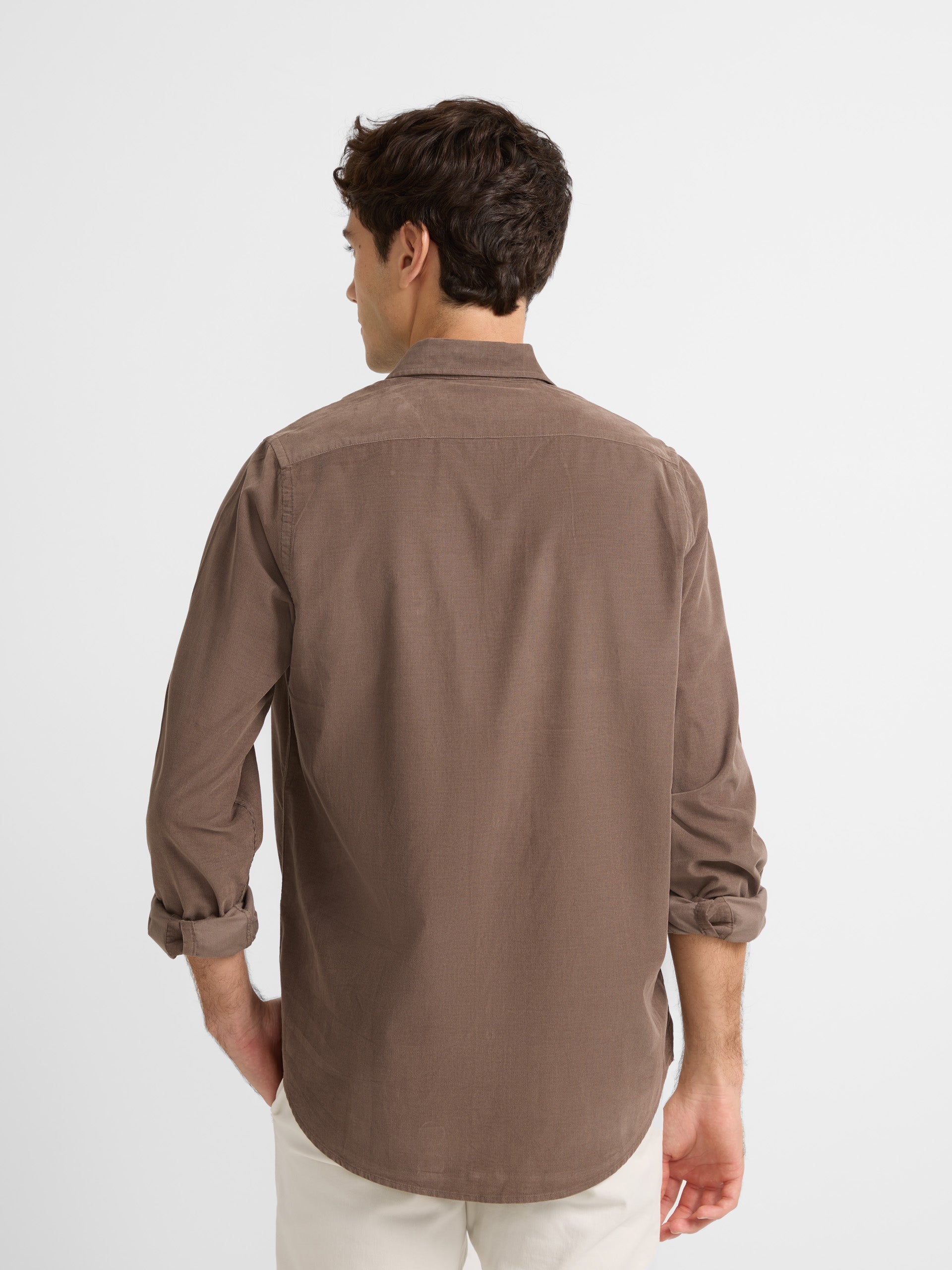 Camisa sport micropana marron