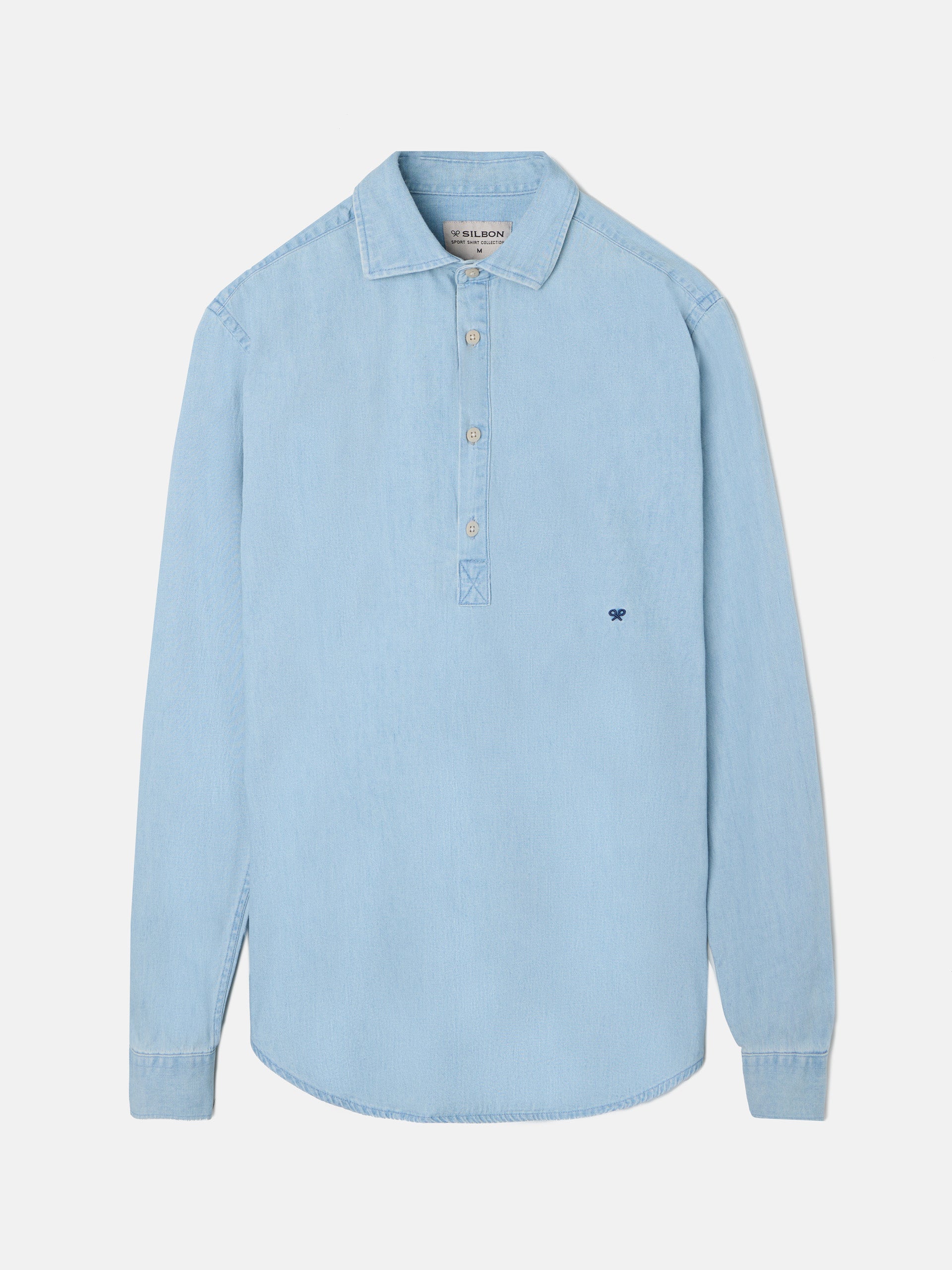 Light blue denim sport shirt