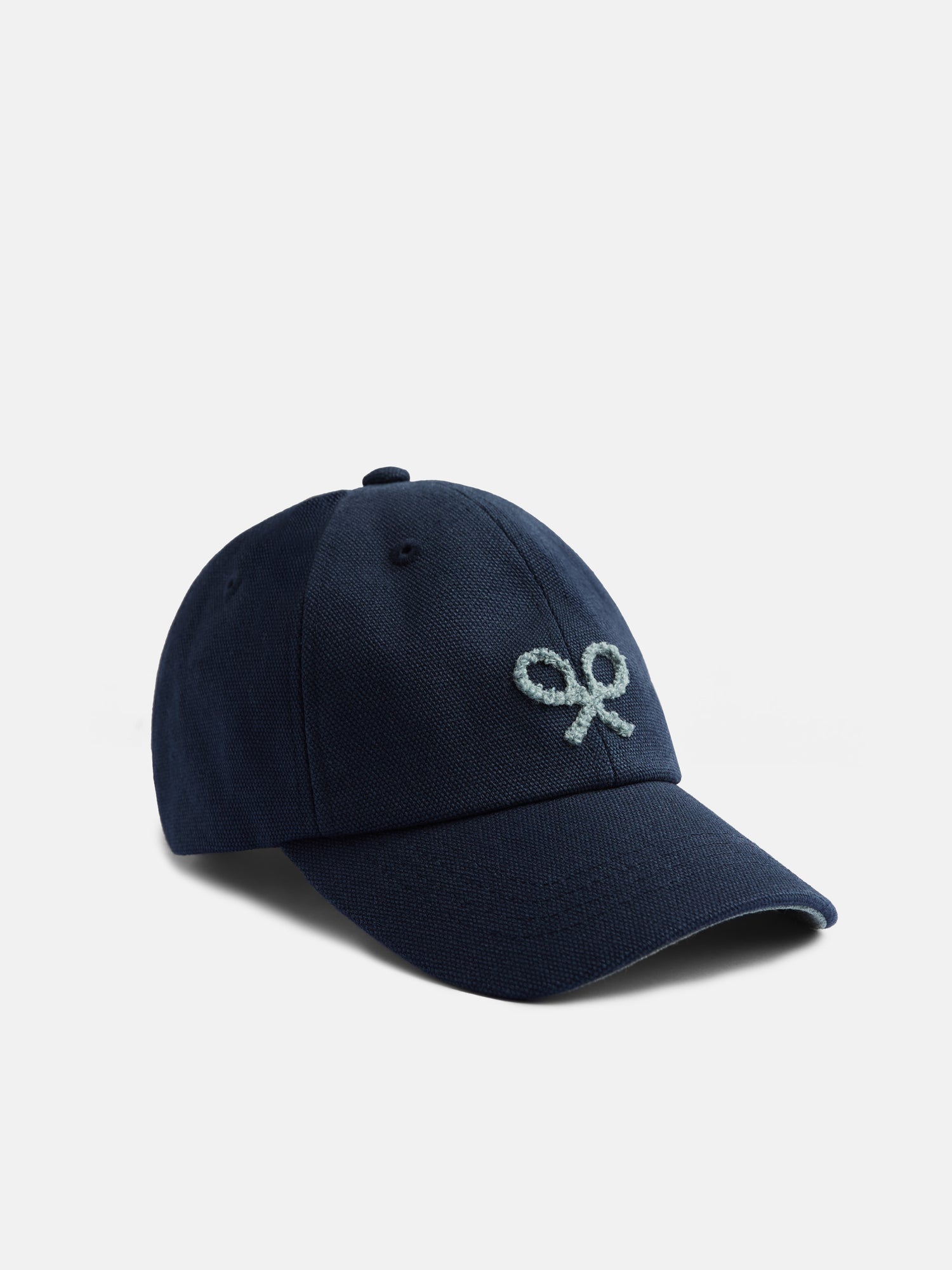 Navy blue racquet kids cap