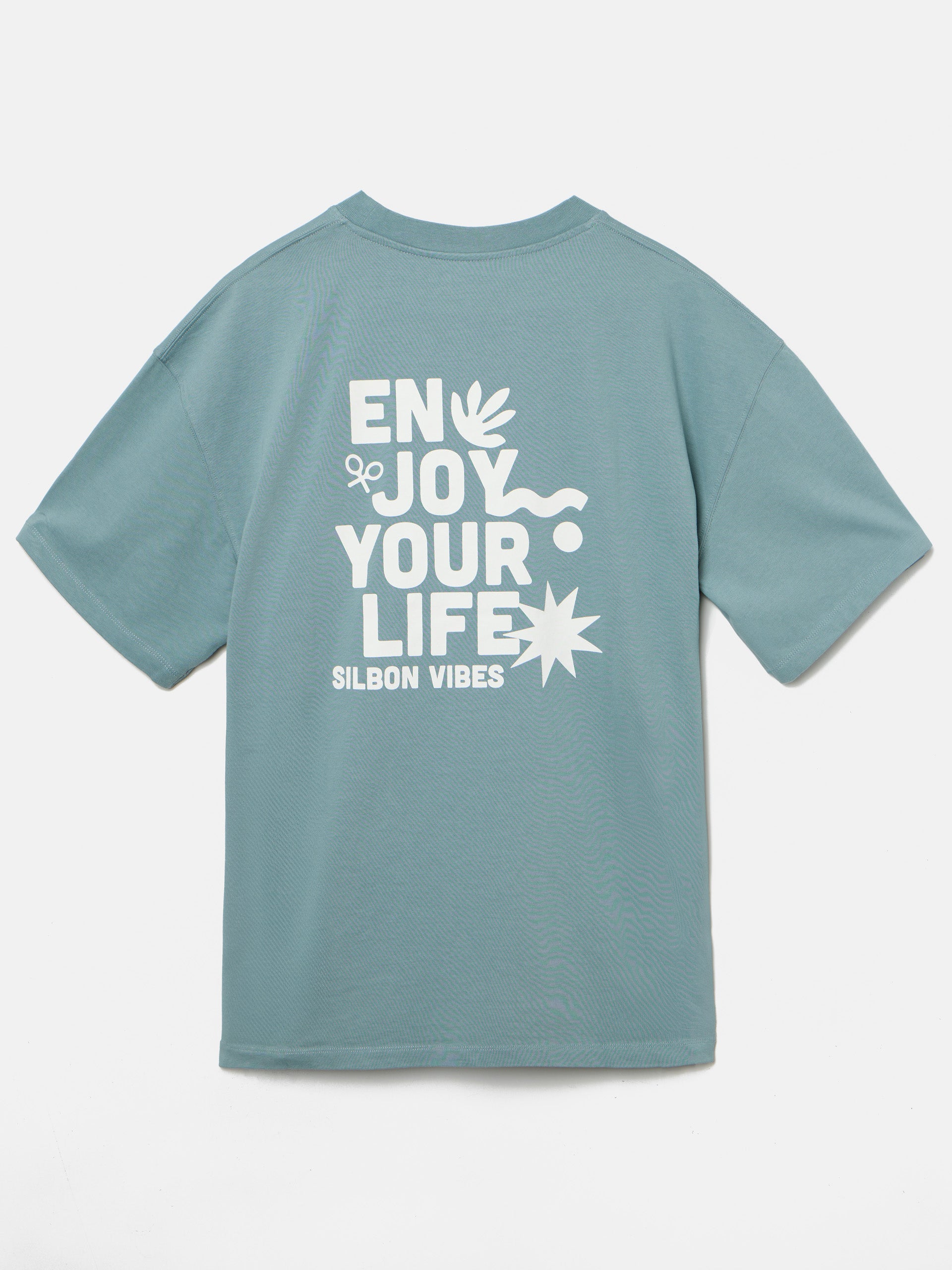 Special fit t-shirt enjoy your life petrol