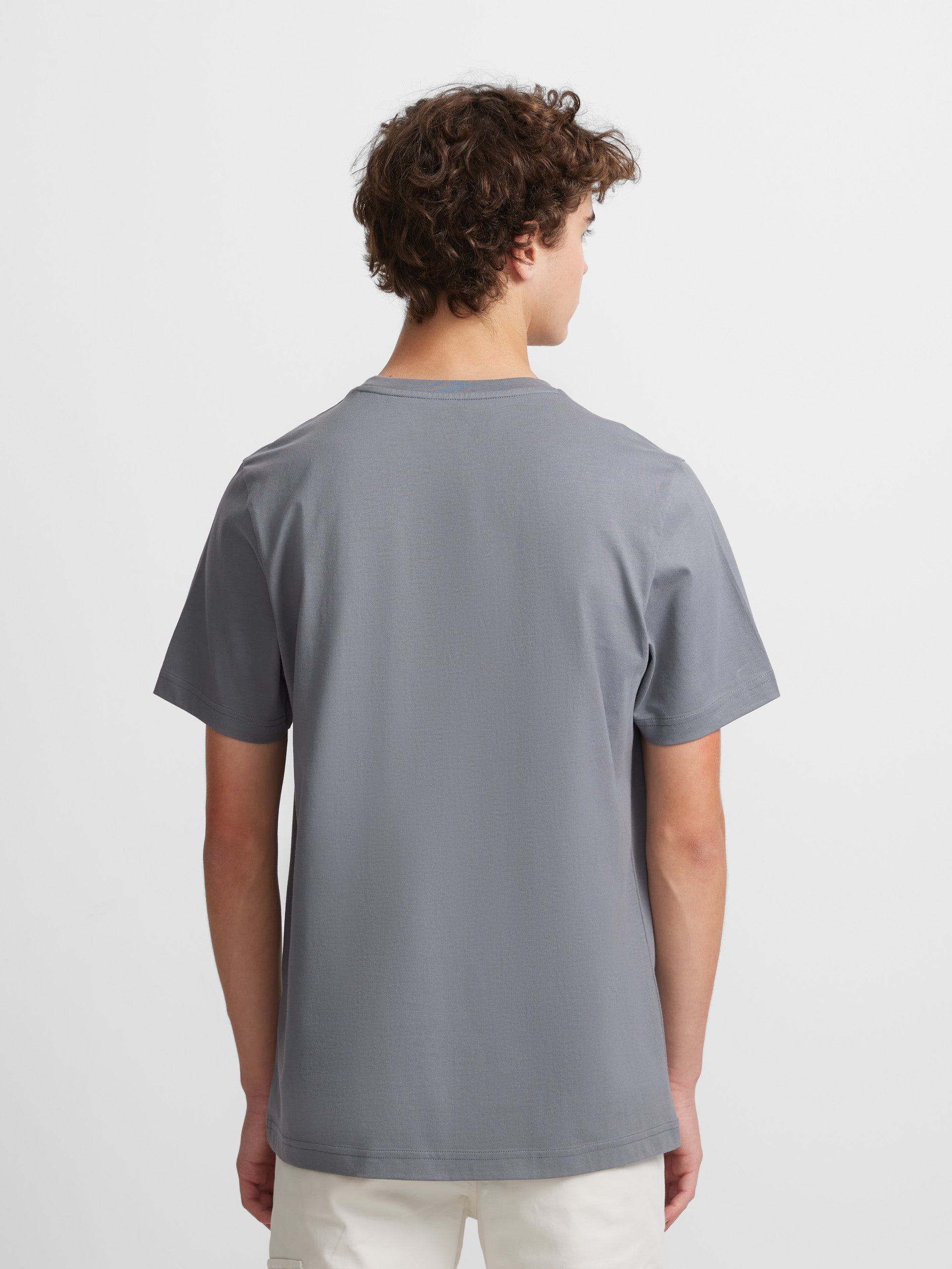 Medium gray racket logo t-shirt