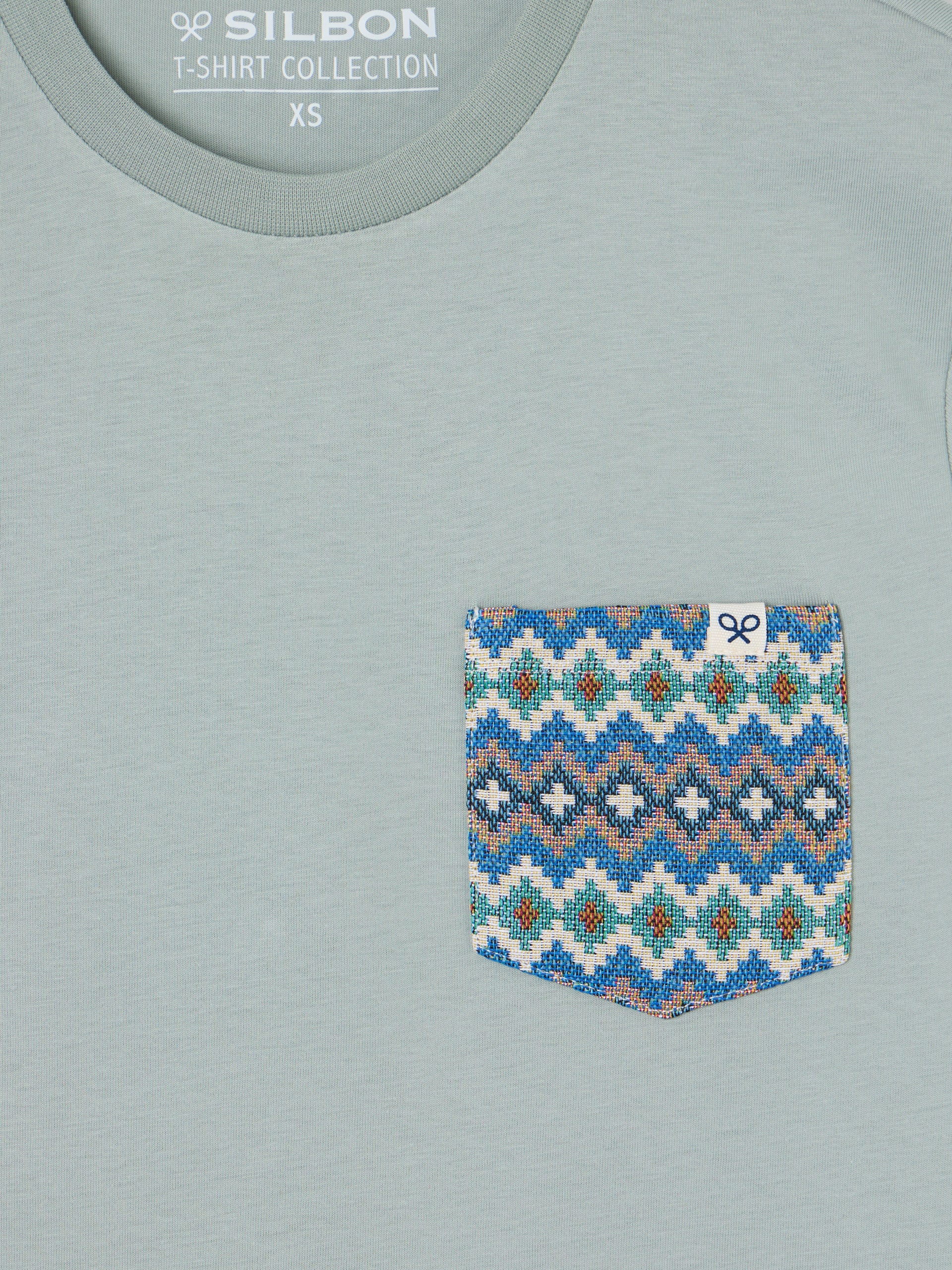 Light green ethnic pocket t-shirt