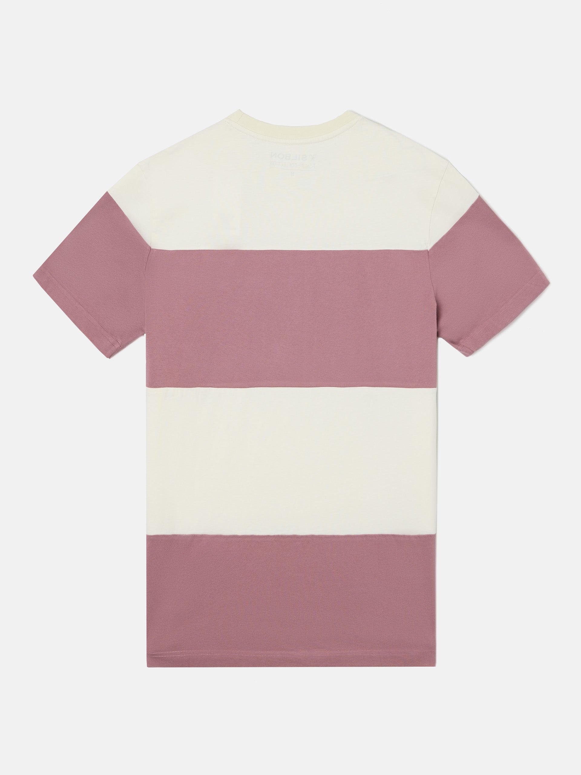 Burgundy wide stripe t-shirt