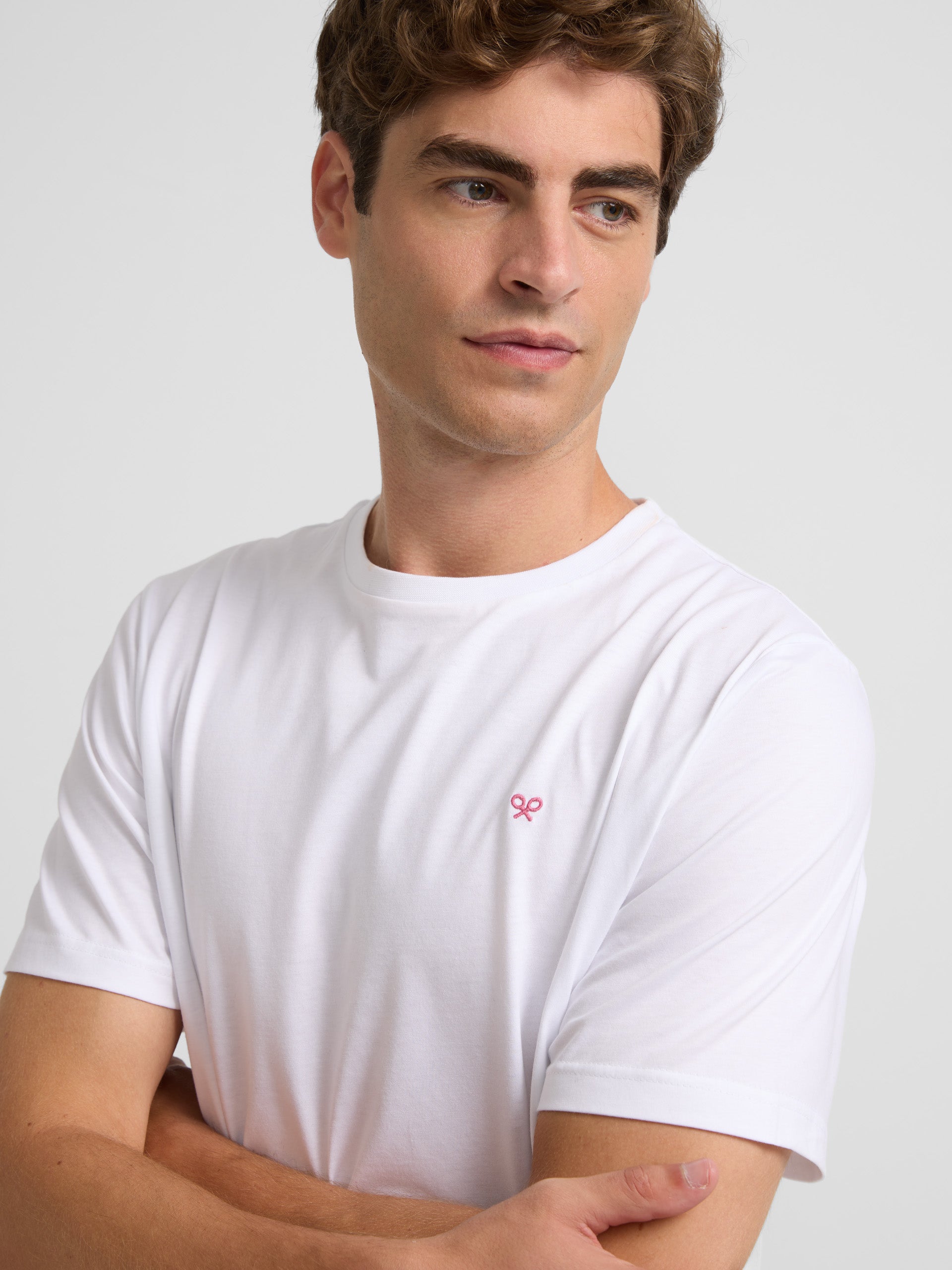 White tennis court shirt