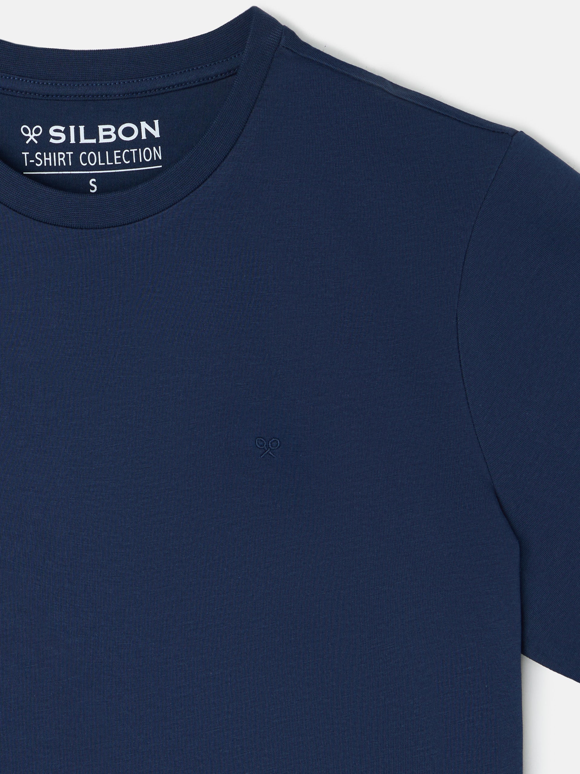 T-shirt Silbon mini logo ton bleu indigo