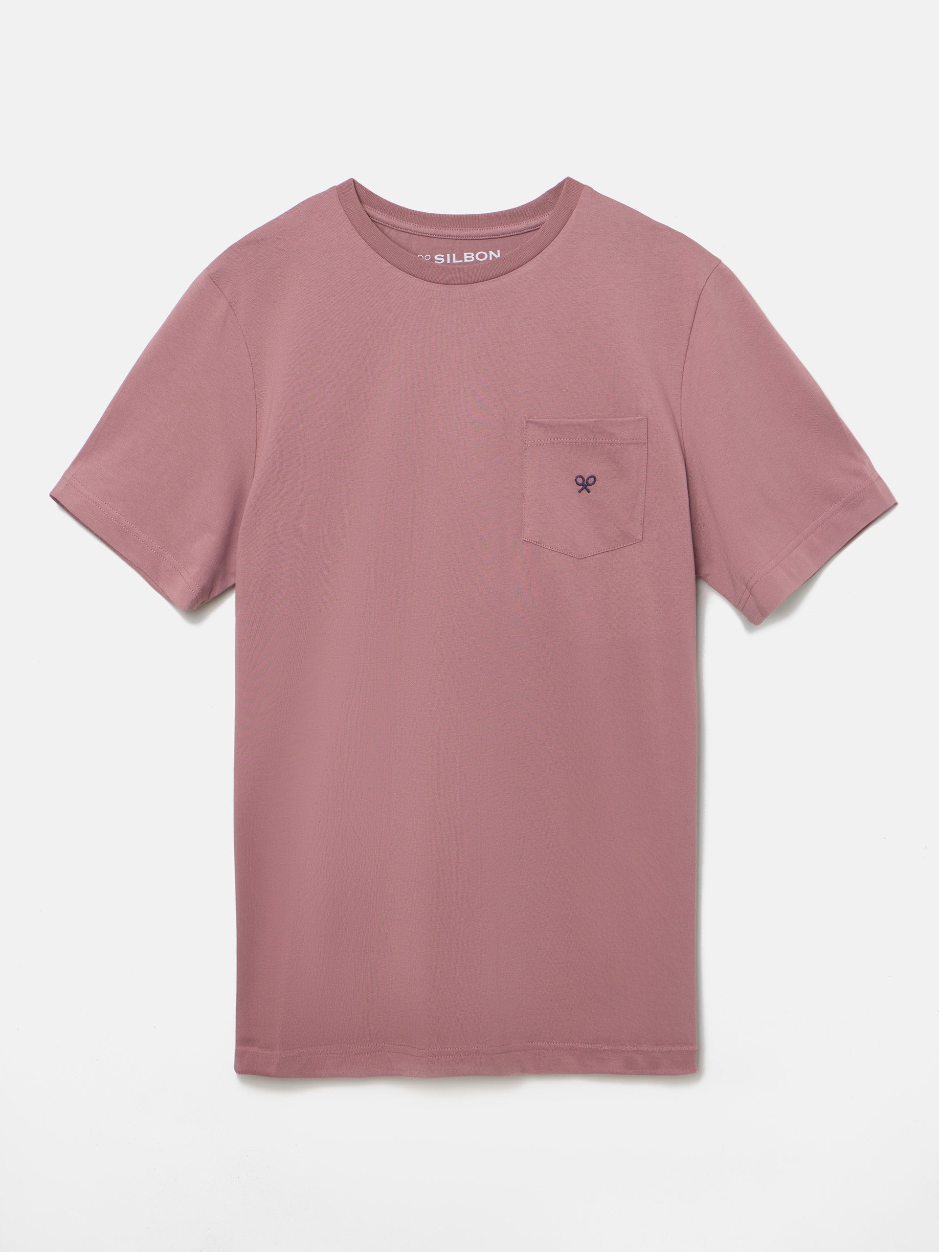 Burgundy mini racket pocket t-shirt