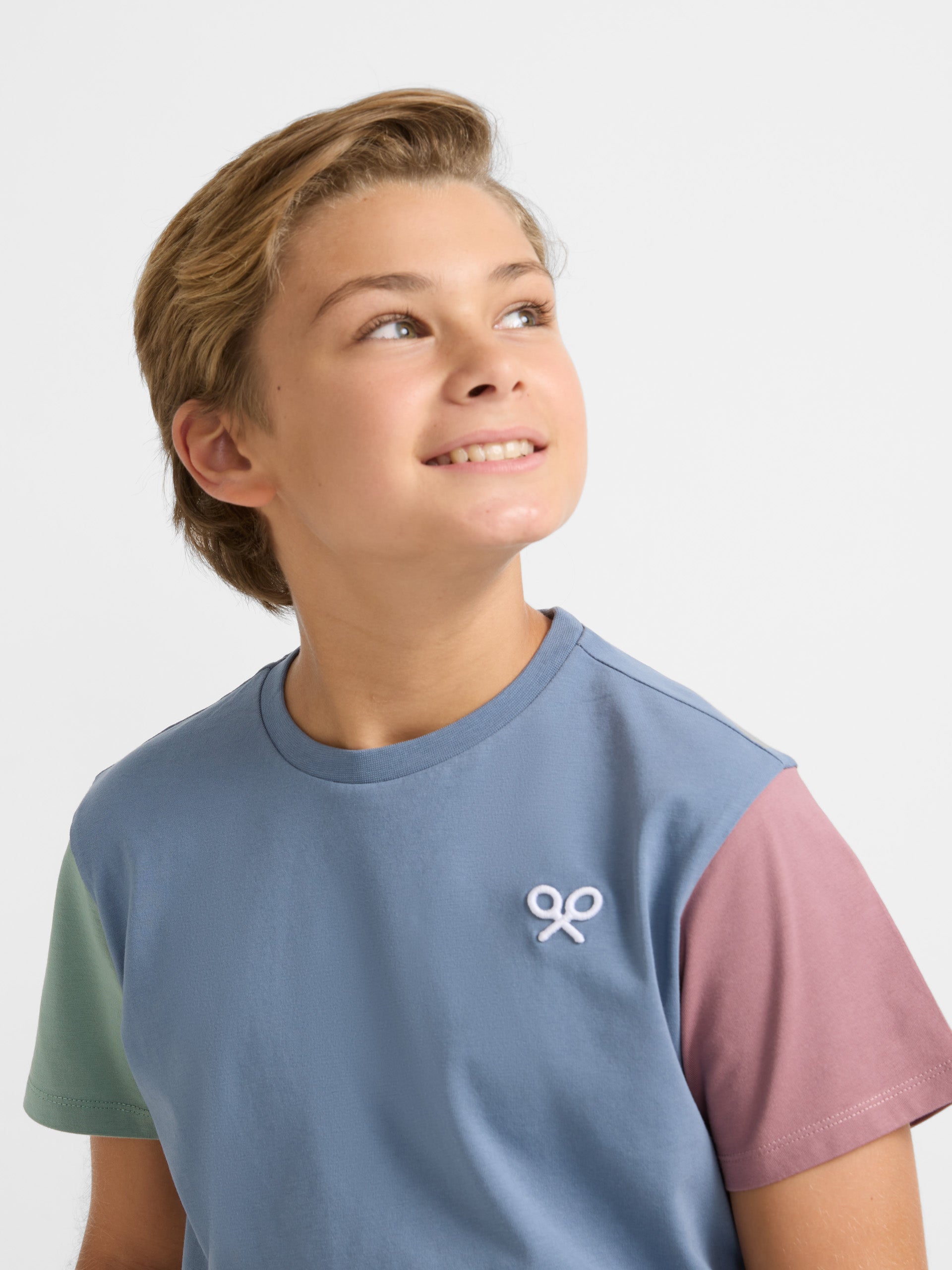 T-shirt enfant à manches bleu marine