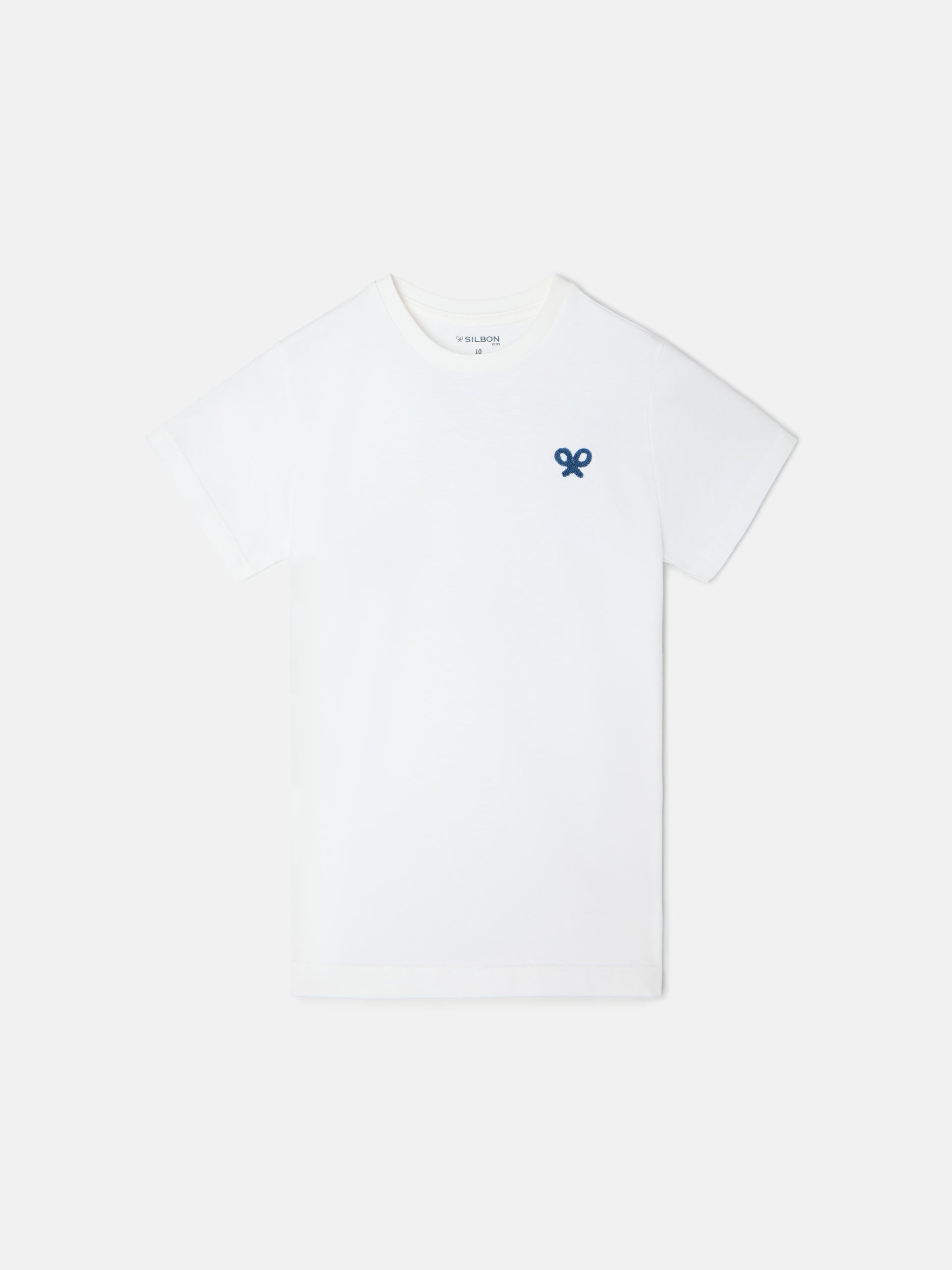 T-shirt enfant raquette géométrique blanc