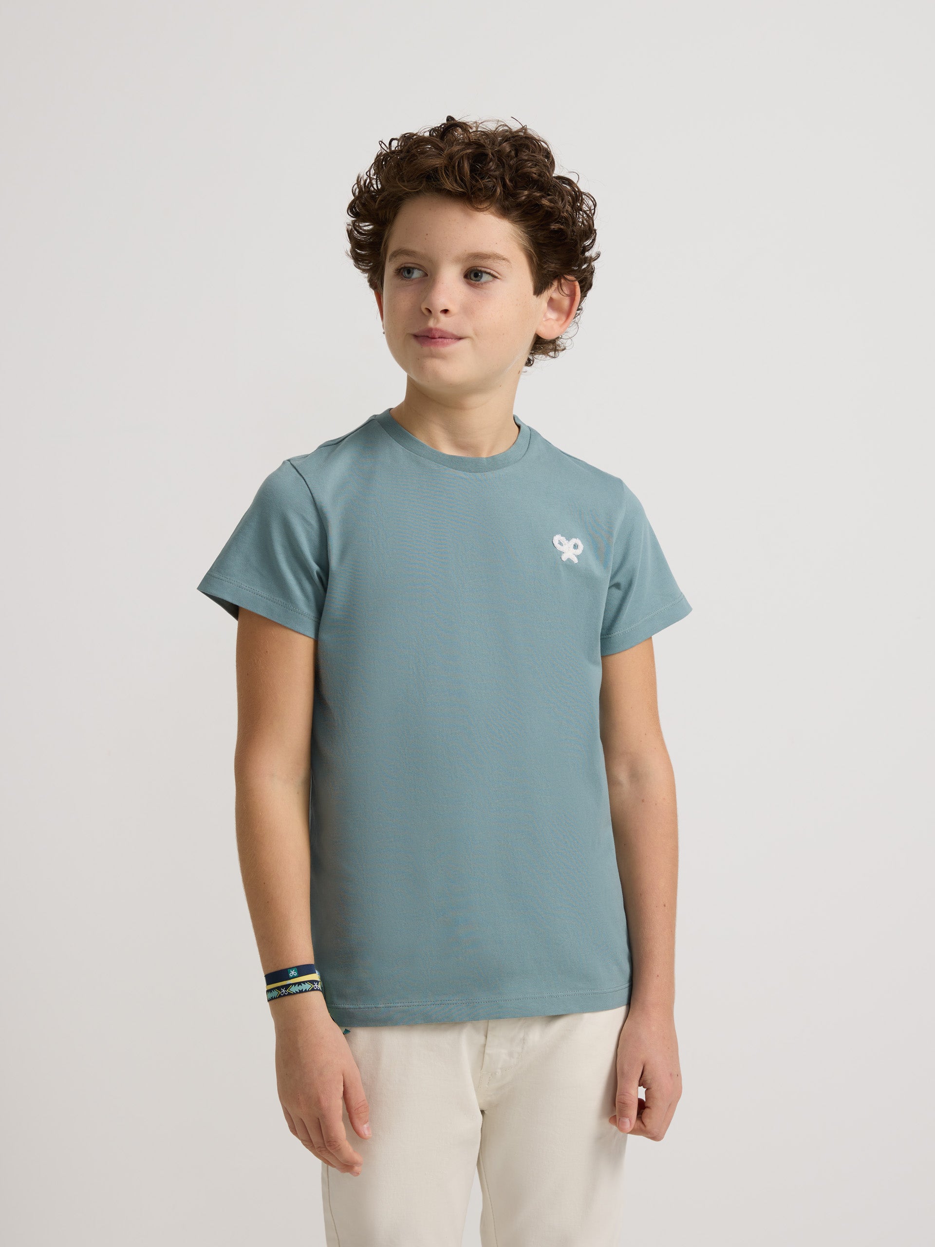 T-shirt enfant raquette géométrique verte