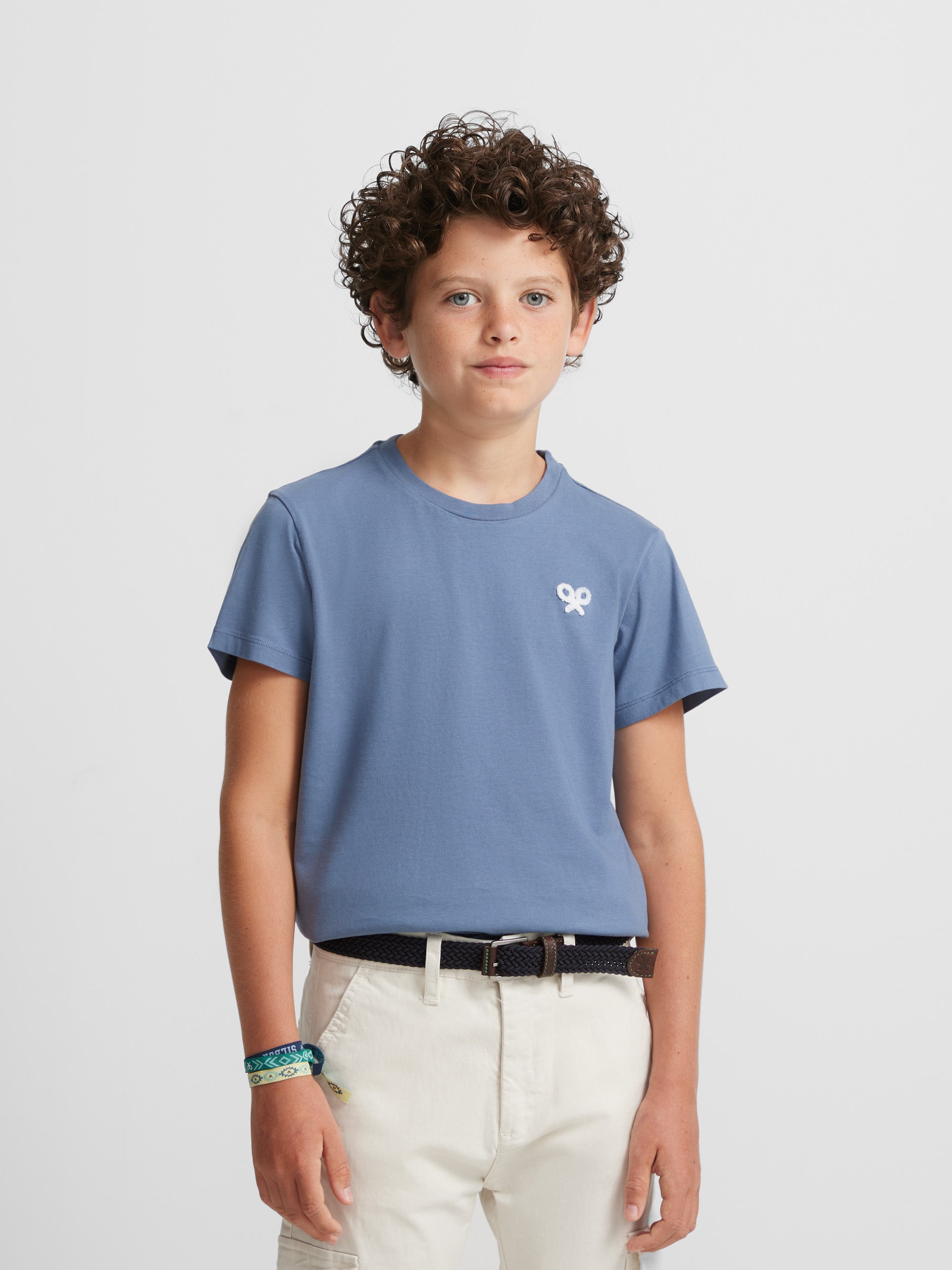 Silbon saurus kids t-shirt indigo blue