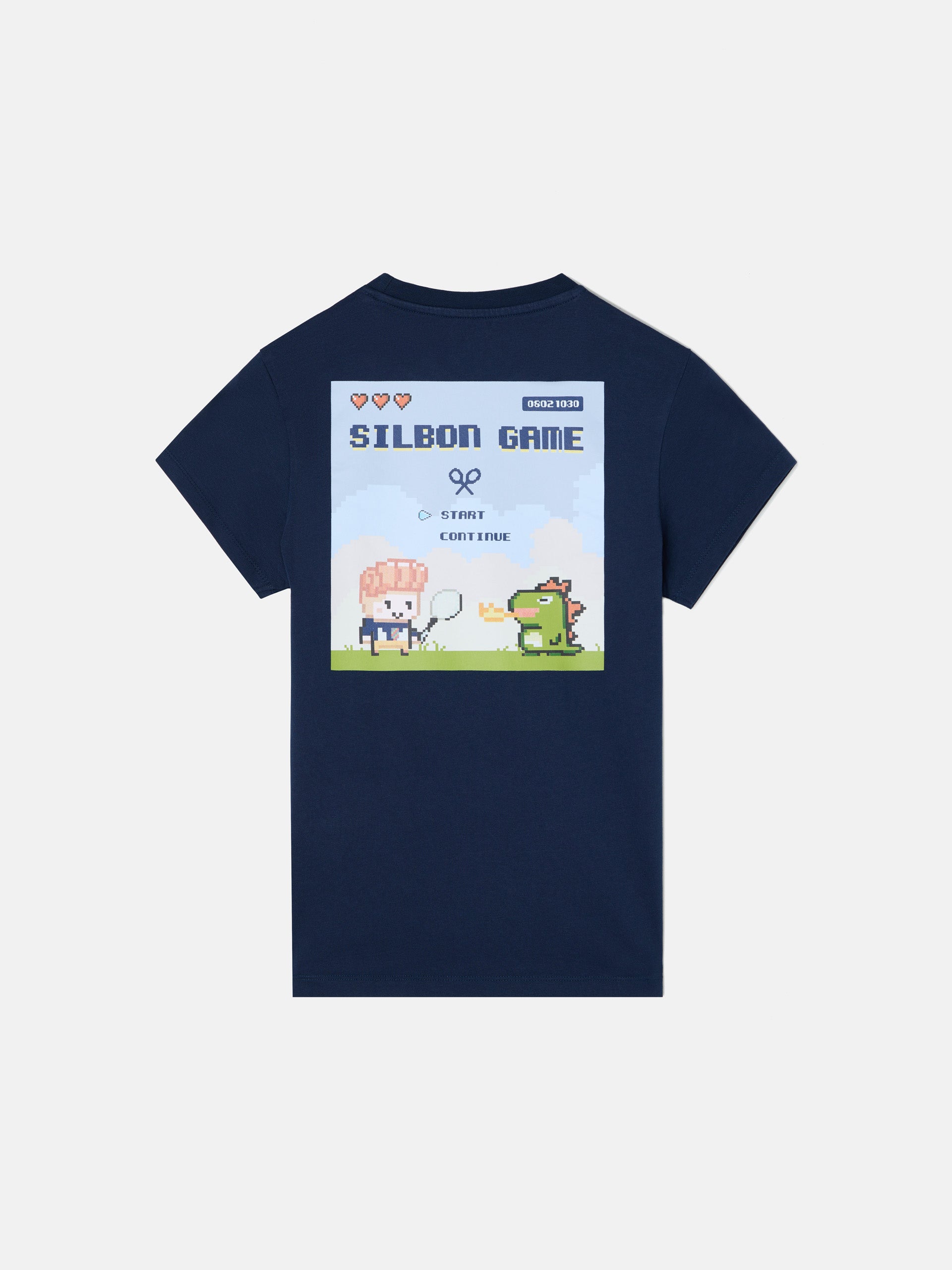 Kids Silbon Game T-shirt Navy Blue