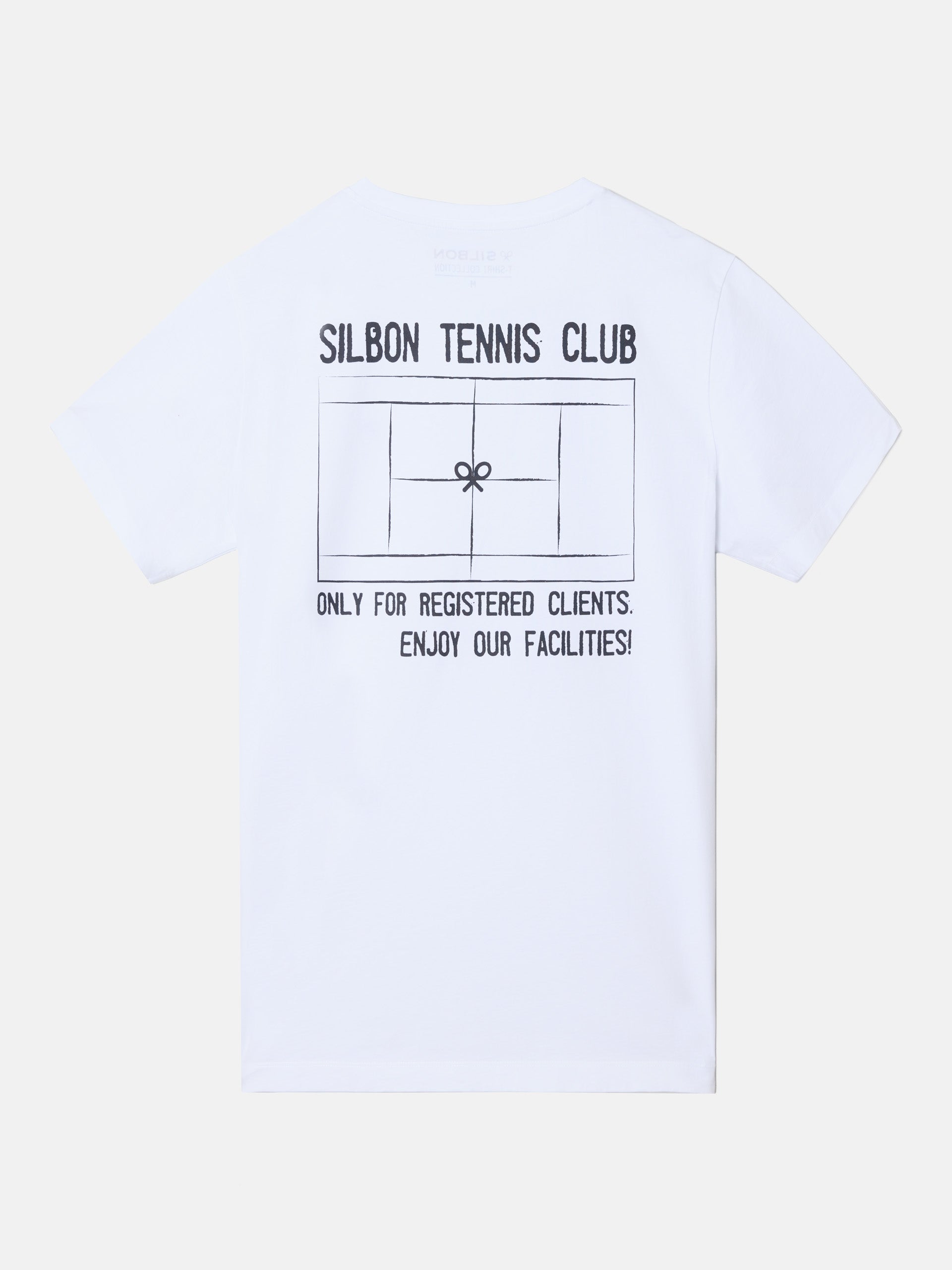 T-shirt blanc du club de tennis Silbon