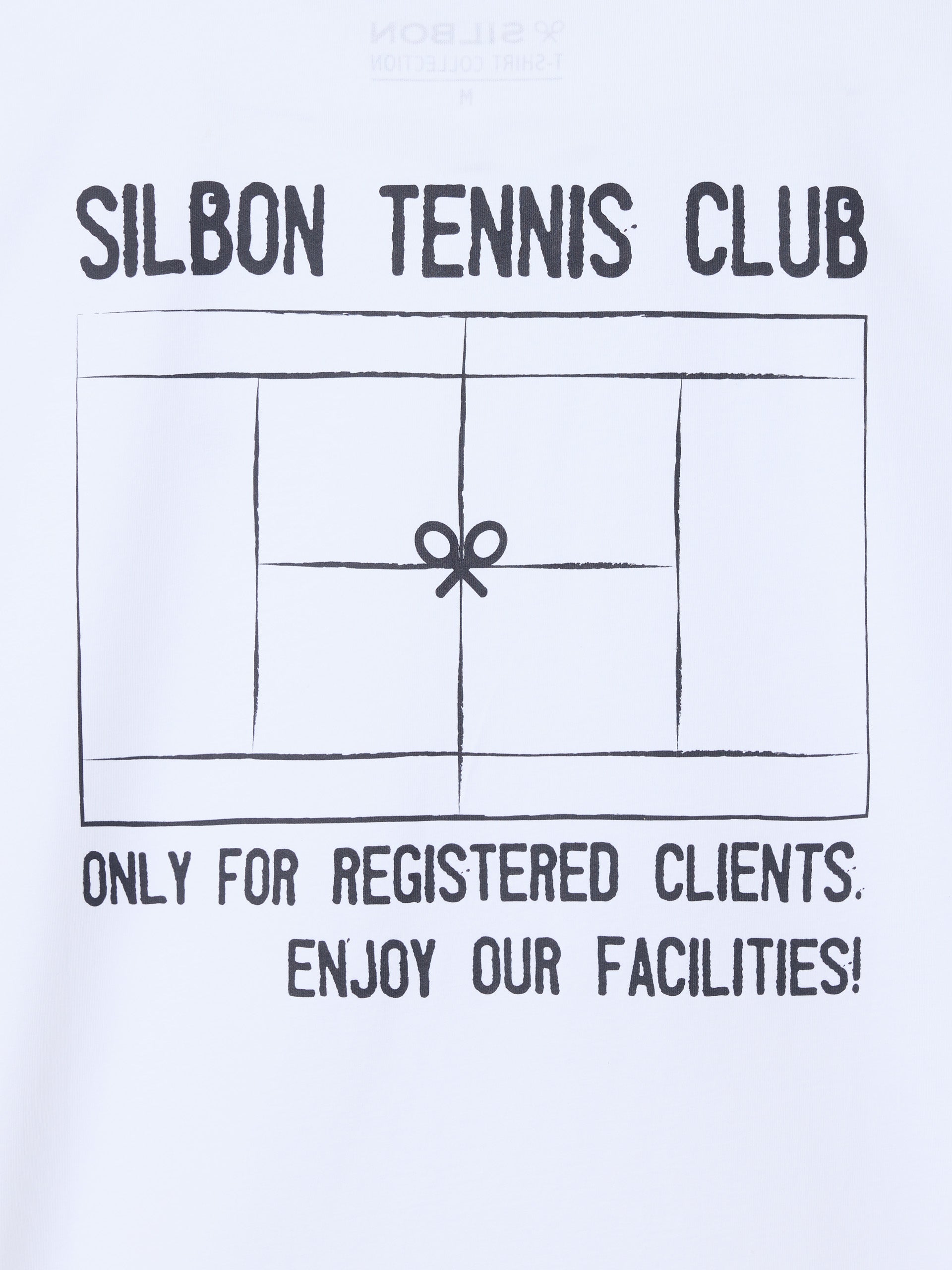 T-shirt blanc du club de tennis Silbon