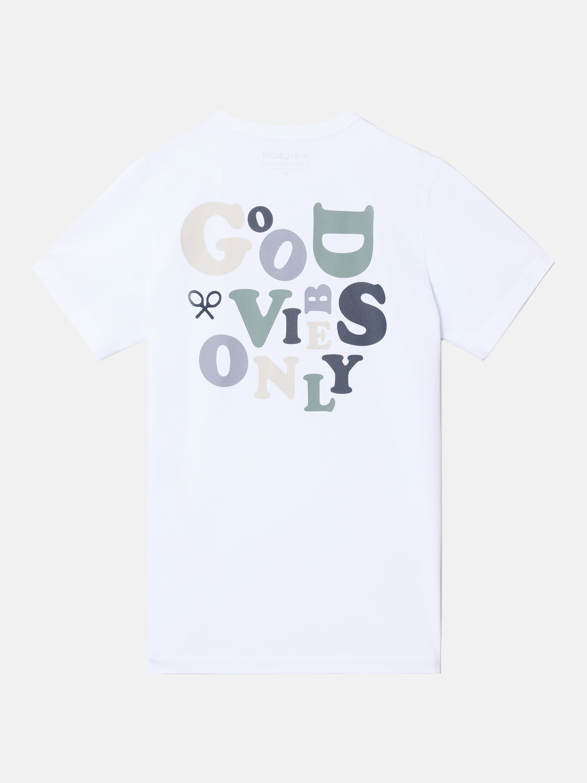 Camiseta good vibes only blanca