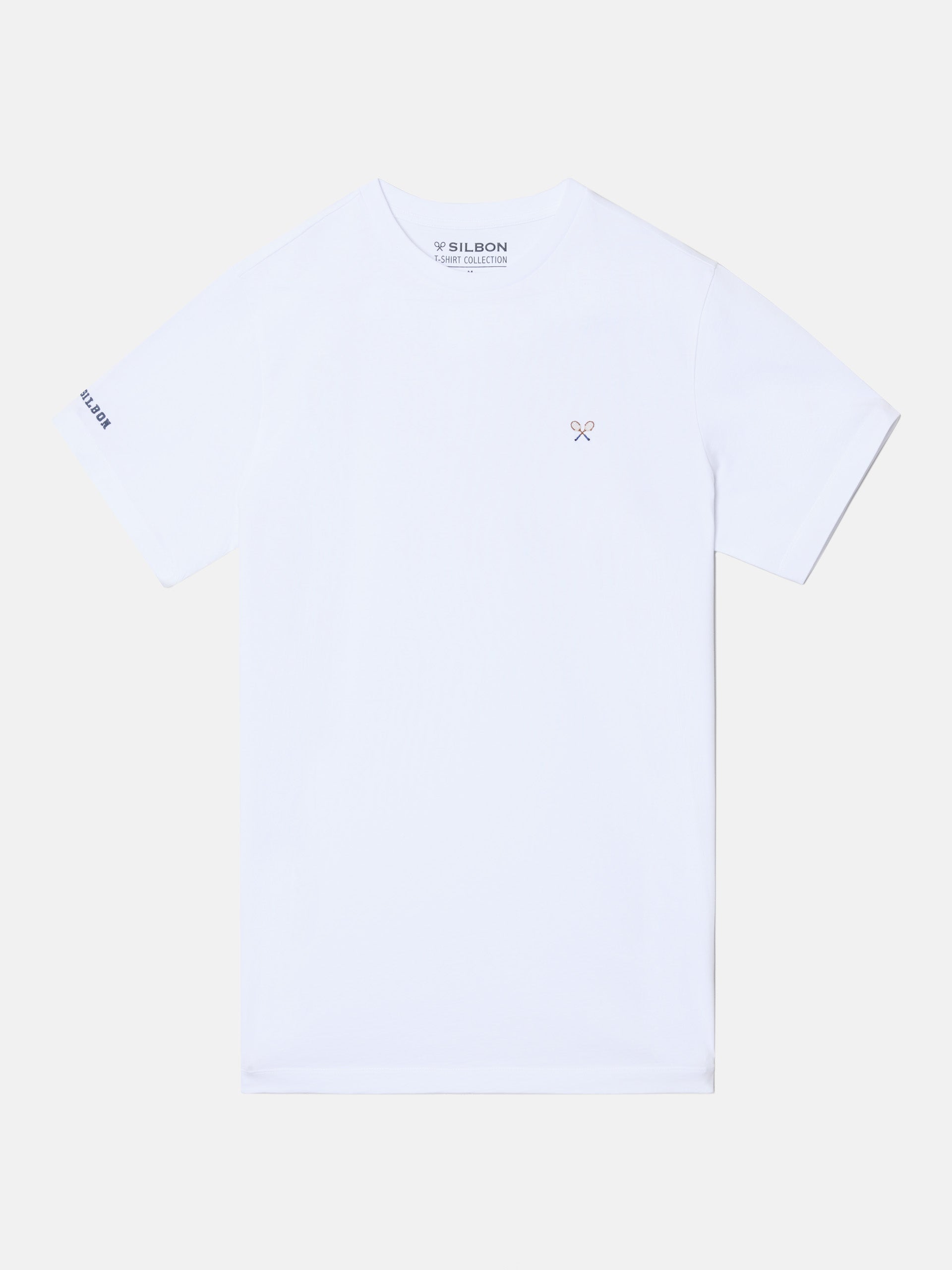 White retro SB racket t-shirt