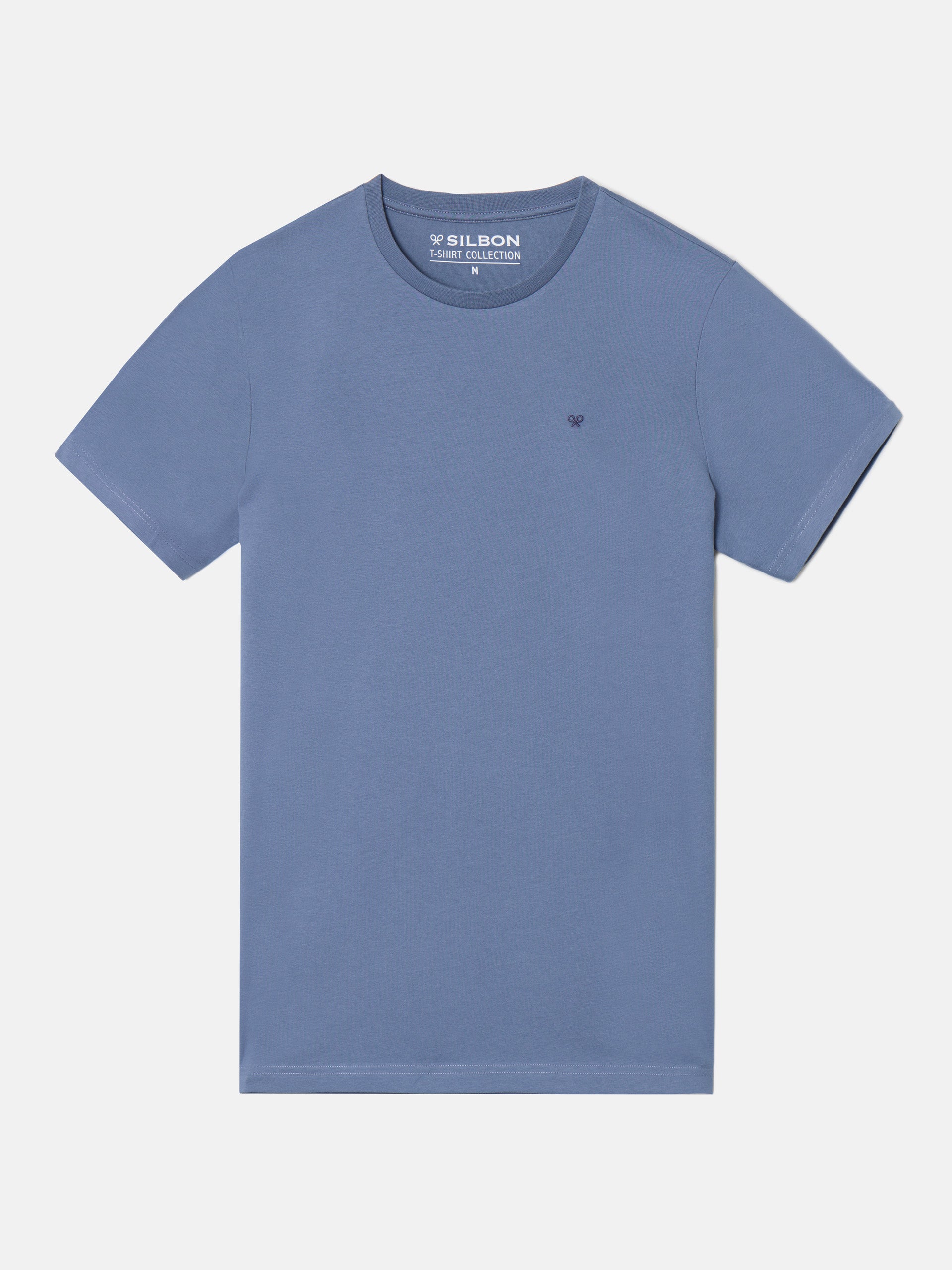 Indigo blue mini logo silbon t-shirt