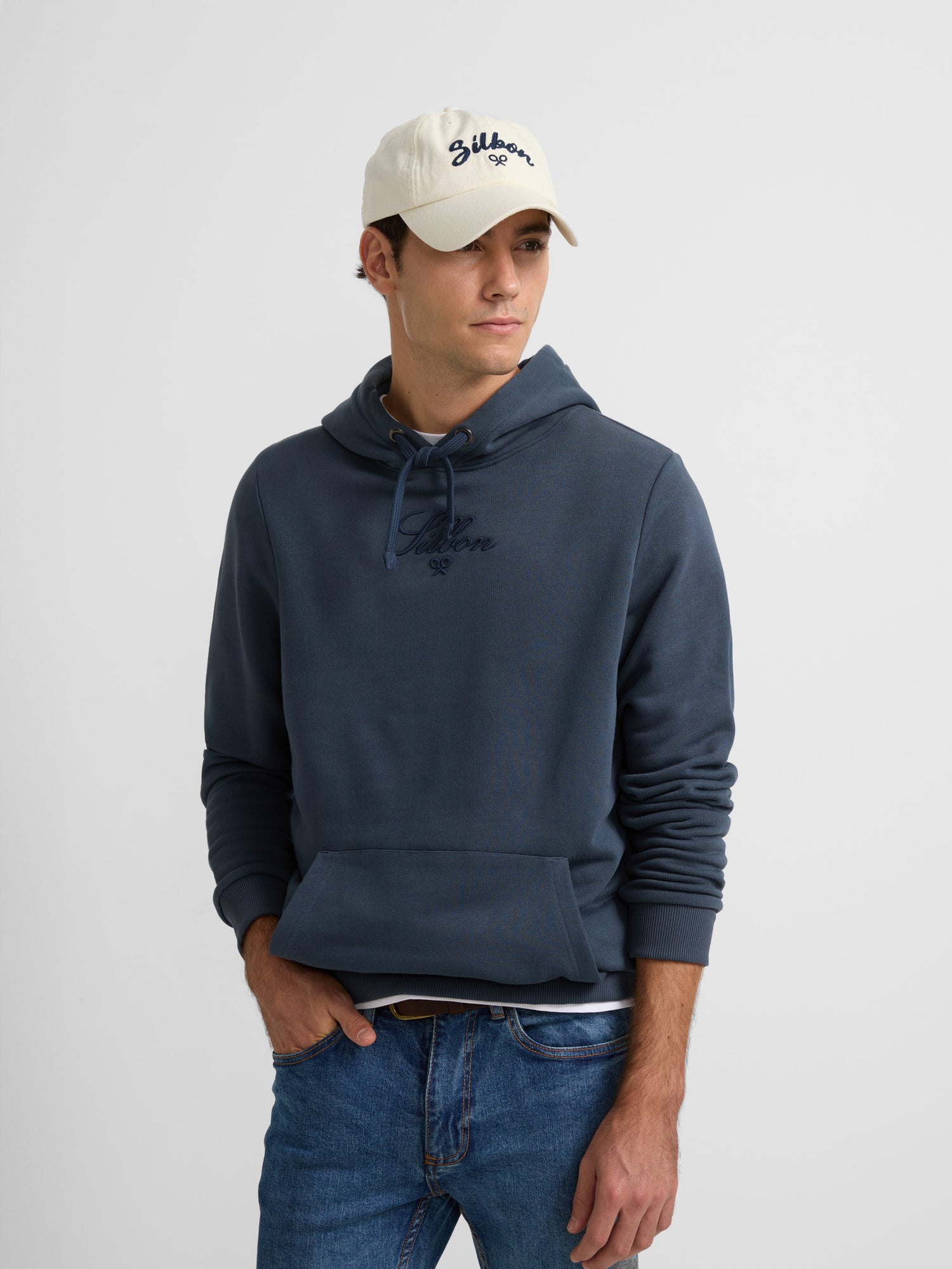 Sudadera silbon hoodie azul marino